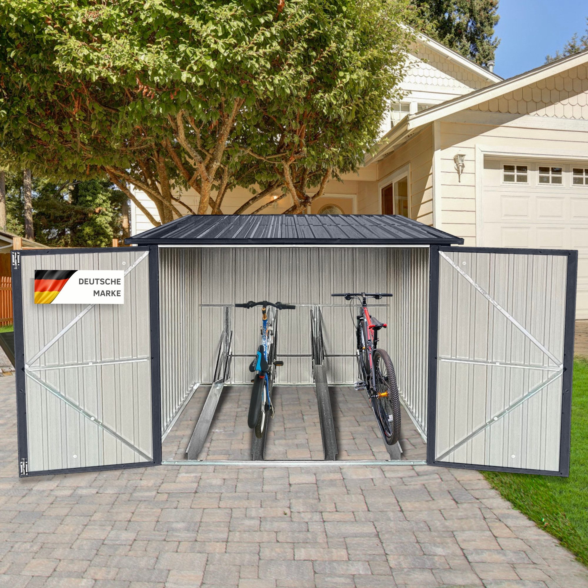 Albatros International Gerätehaus Premium Fahrradgarage wetterfest günstig online kaufen
