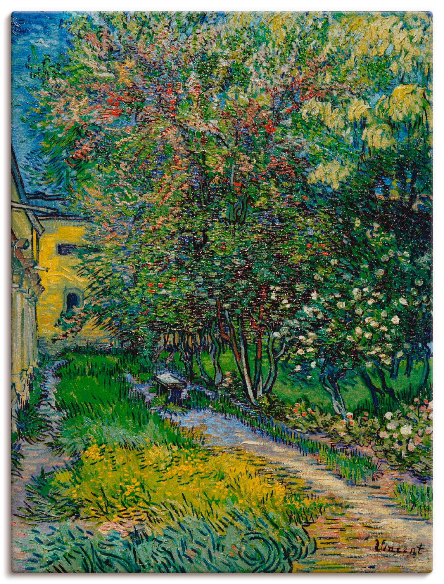 Artland Leinwandbild Der Garten vom St. Paul Krankenhaus, Garten (1 St), auf Keilrahmen gespannt