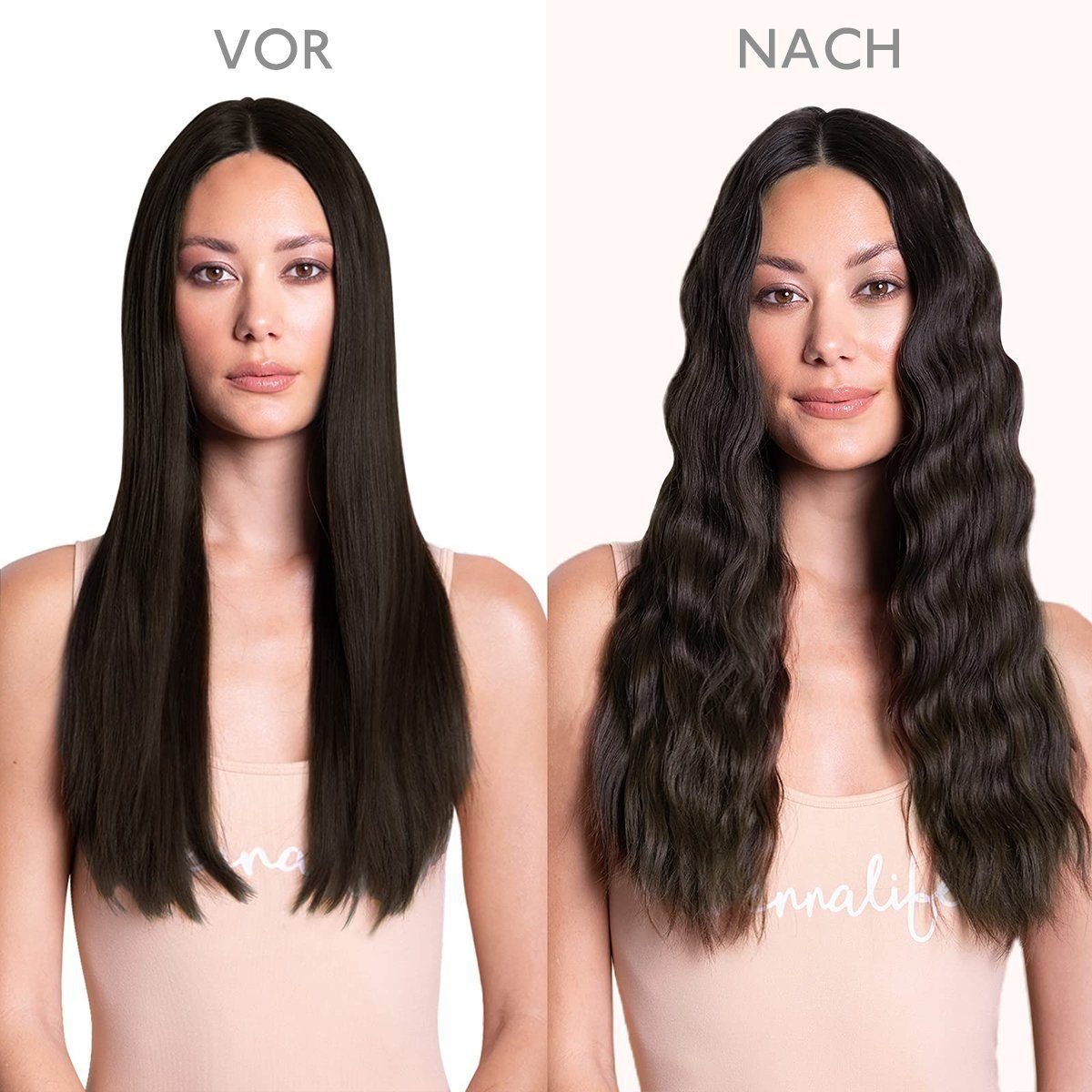 Dunkel Clip Braun in Extensions Wennalife Echthaar-Extension Eechthaar,