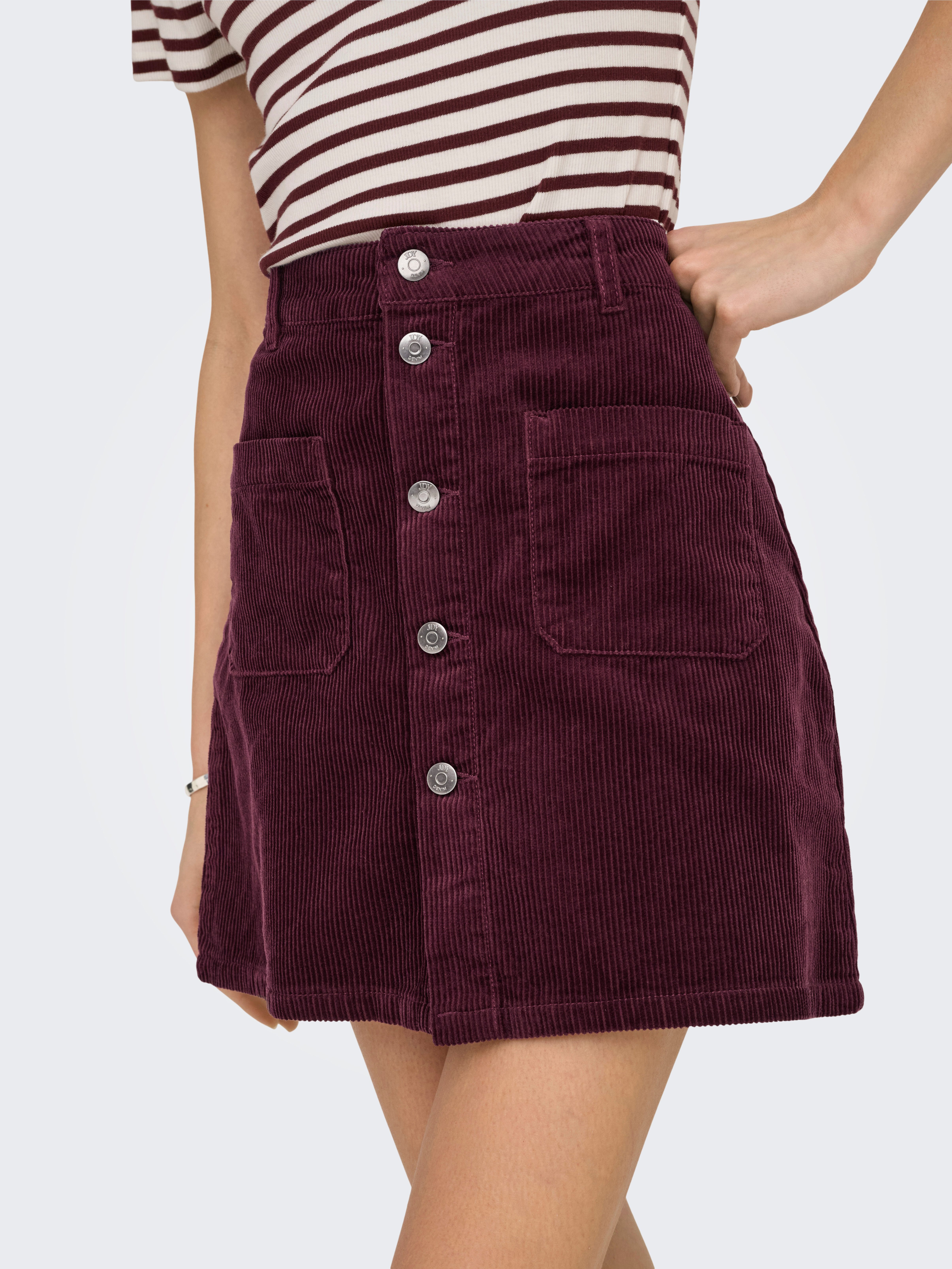JDY Cordrock JDYSHIRAZ CORDUROY SKIRT PNT DIA