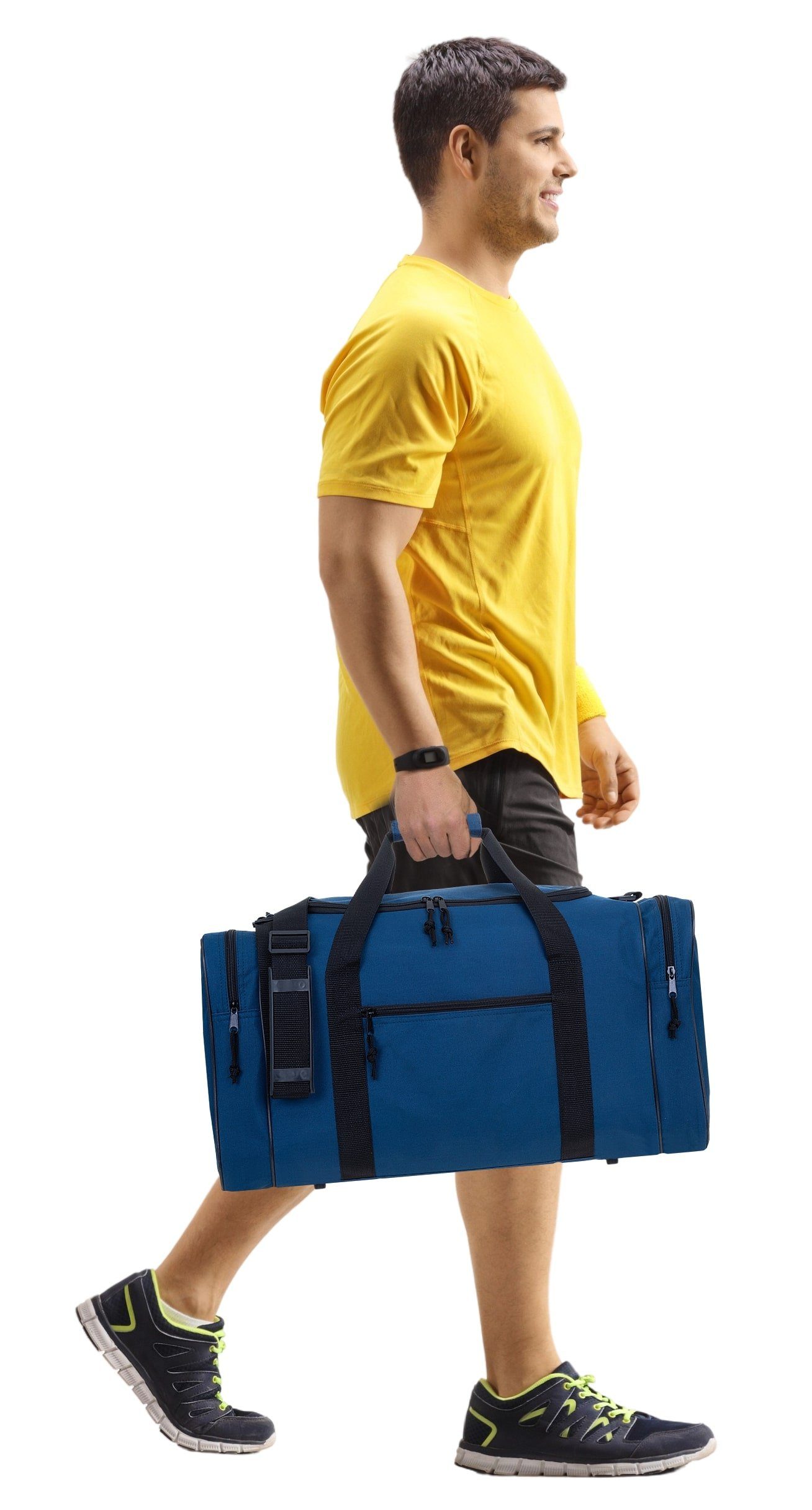 Spear Bags Sporttasche groß Saunatasche Reisetasche Gymbag 55 cm, 40 Liter Gym Tasche Fußballtasche Large + Trinkflasche