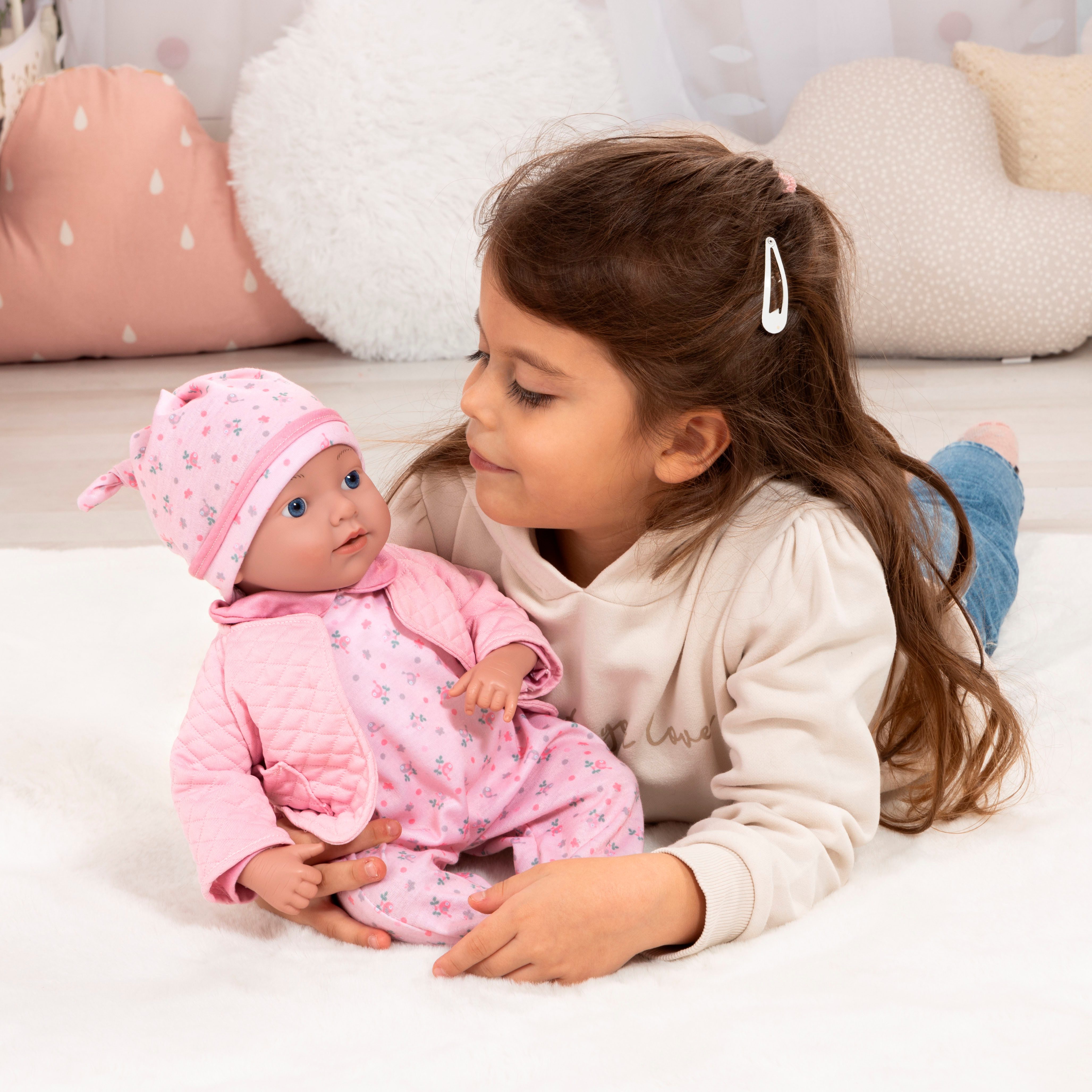 Bayer Babypuppe Reborn Baby, 38 cm rosa