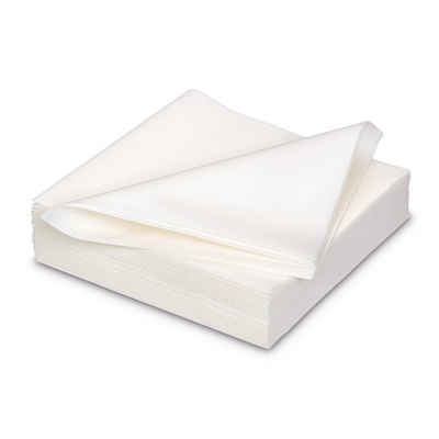 AVA Papierserviette, Servietten stoffähnlich 40x40cm 25 Stück Weiß