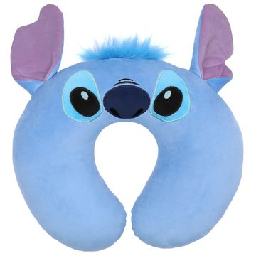 Sarcia.eu Nackenkissen Stitch Disney Nackenkissen Reisekissen mit Ohren blau, weich 32x32 cm