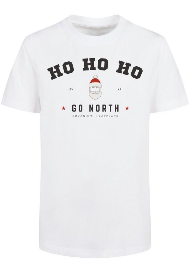 F4NT4STIC T-Shirt Ho Ho Ho Santa Claus Weihnachten Weihnachten, Geschenk,  Logo, Regular Fit und mit gerippten Rundhalsausschnitt