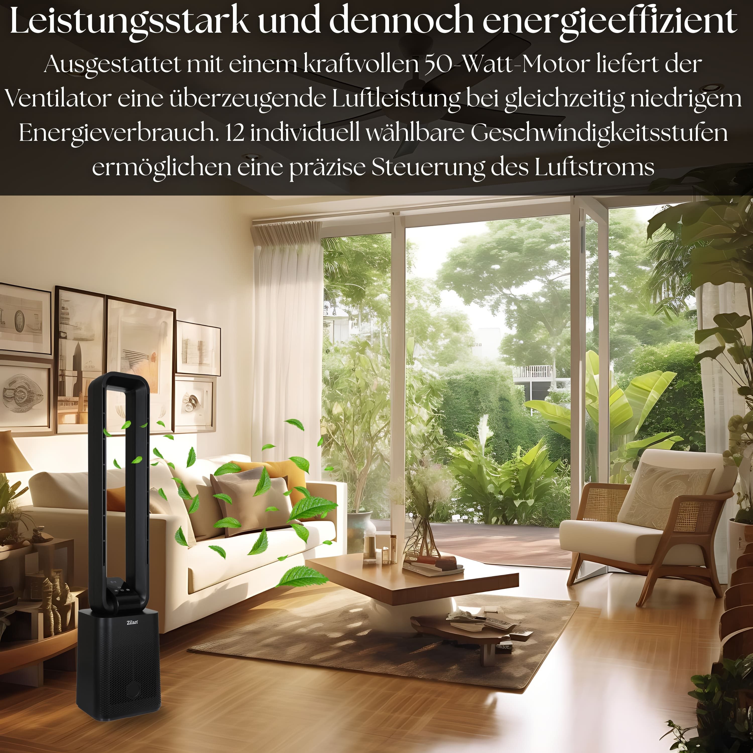 Zilan Turmventilator ZLN-1087, Max. Windgeschwindigkeit: 4,8 m/s