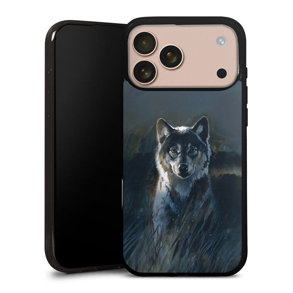 DeinDesign Handyhülle Wolf Natur Malerei Wolf 2, Apple iPhone 17 Pro Max Silikon Hülle Bumper Case Handy Schutzhülle