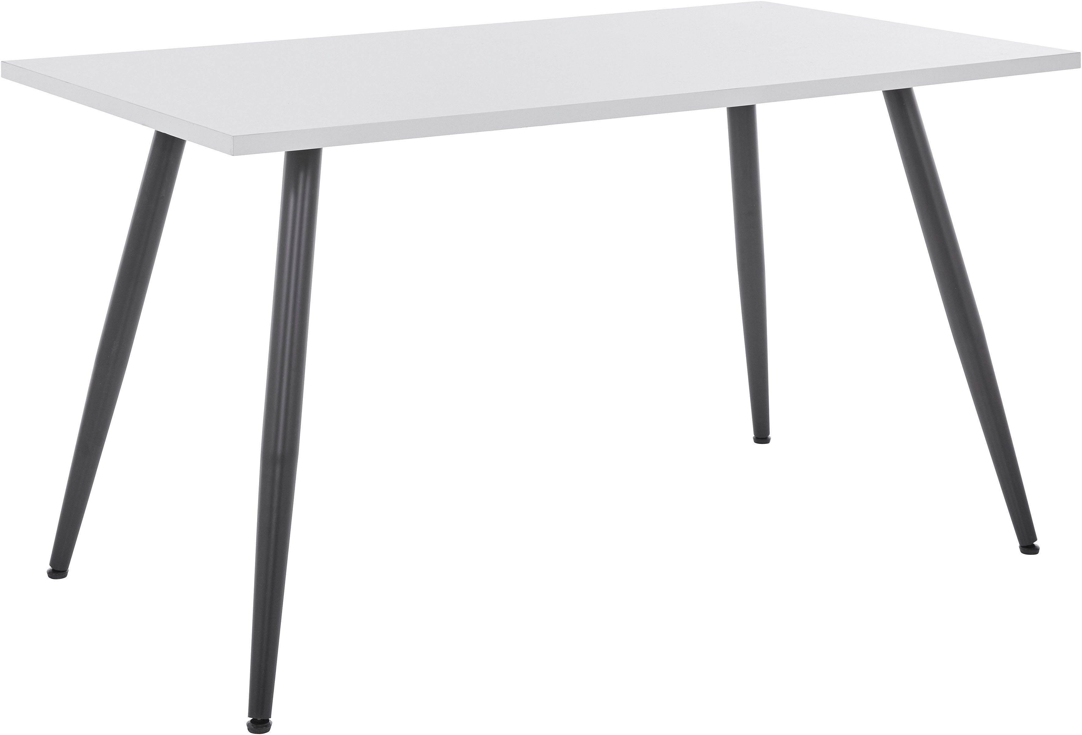 HELA Esstisch ANIKA (1-St), Hochglanz Weiß lackiert, Tischplatte fest, Vier günstig online kaufen