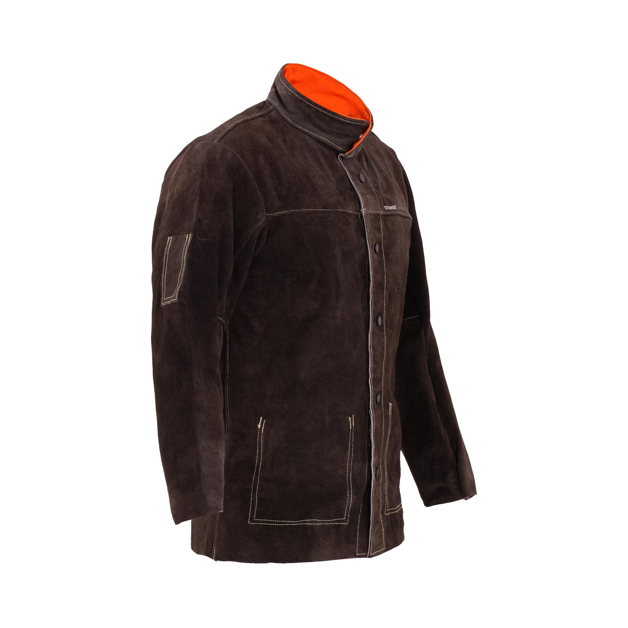 Stamos Welding Group Arbeitsjacke Schweißerjacke XL Schweiß Jacke Echtes Rindseder Leder Schweißen