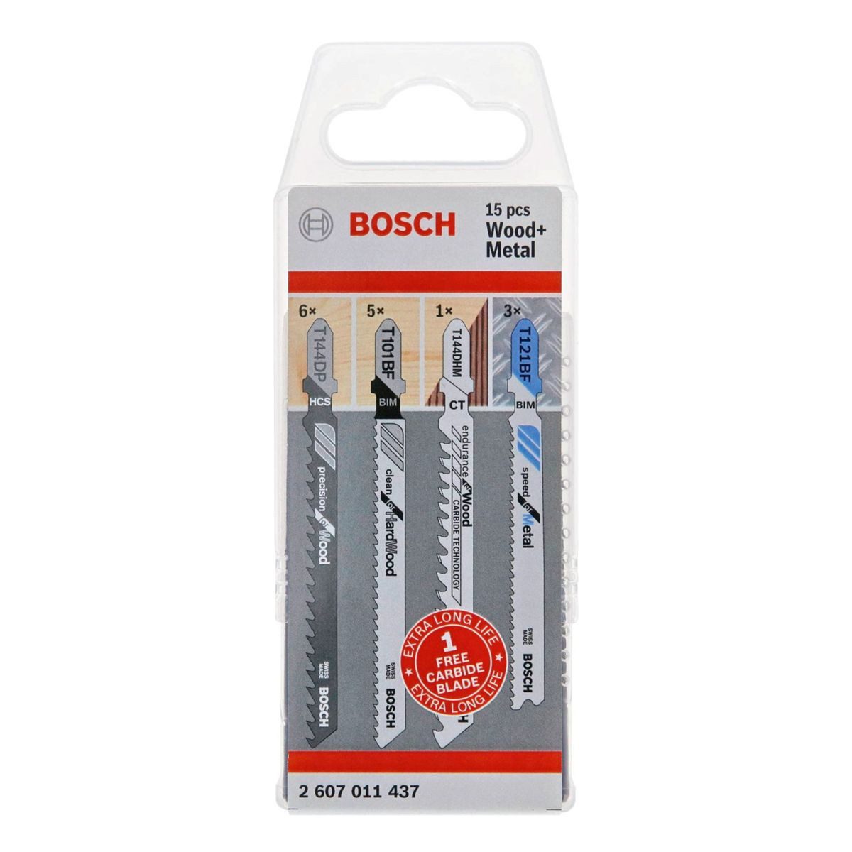 BOSCH Stichsägeblatt Stichsägeblatt-Set 15-tlg. Wood and Metal