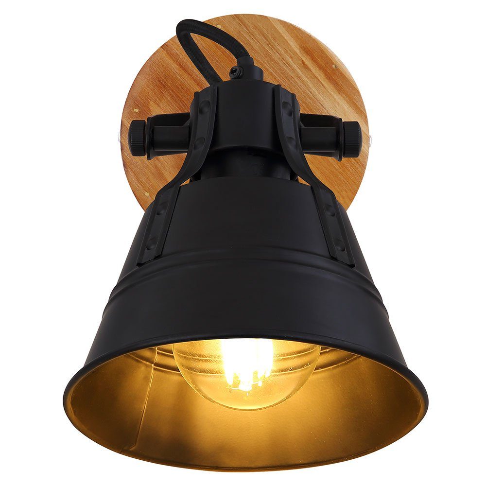 GLOBO LIGHTING LED Wandleuchte, Leuchtmittel inklusive, Warmweiß, LED Wand Spot Leuchte Filament verstellbar Wohn Zimmer
