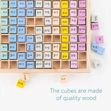 Navaris Lernspielzeug Holzrechenbrett - Rechenspiel für Kinder ab 36 Monaten (1-St)