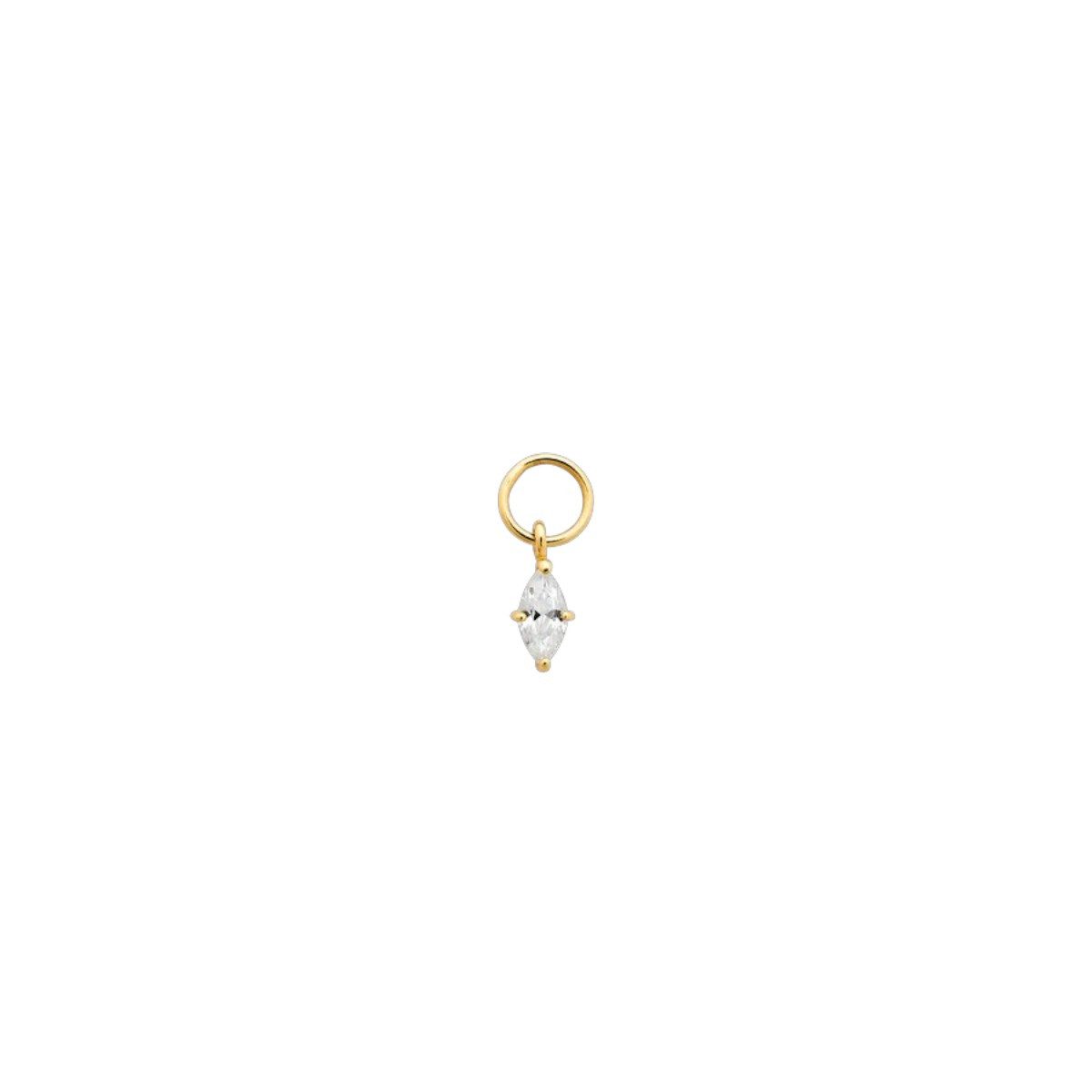 XENOX Einhänger für Ohrschmuck Ohrring-Anhänger Fine Spark Zirkonia 375er Gelbgold XG9K0222G