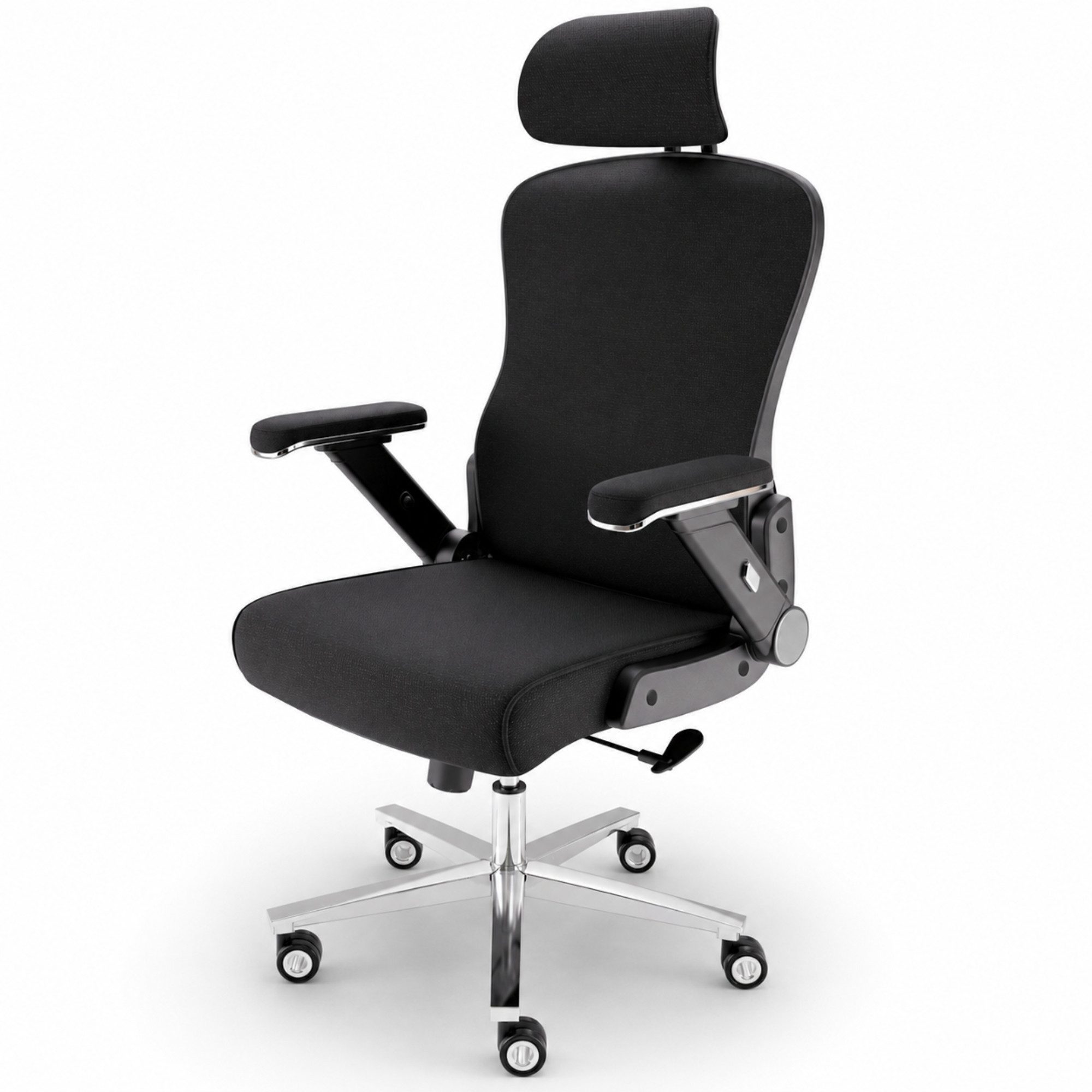 CLOUVOU Bürostuhl Ergonomisch, Schreibtischstuhl bis 150 kg - Testsieger (PowerSeat - Chefsessel für Arbeitszimmer, 5D Gaming Armlehnen), Blade Wheels, Homeoffice, Gaming Stuhl, Drehstuhl), Blade Wheels, Homeoffice, Gaming Stuhl, Drehstuhl