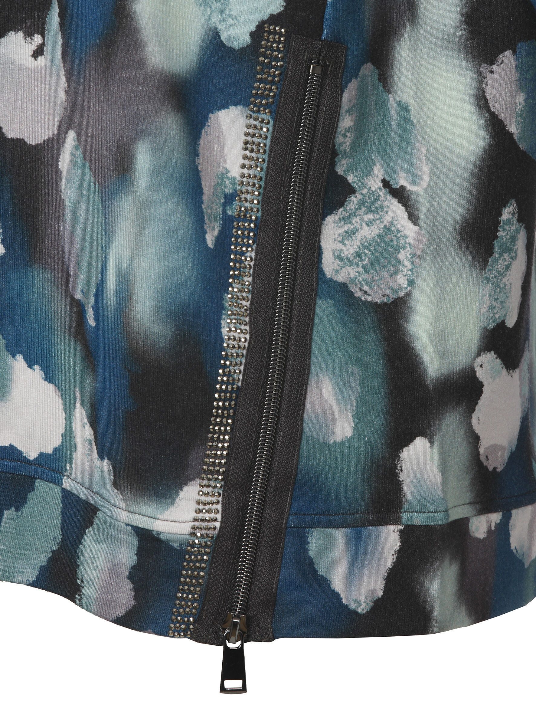 VIA APPIA DUE Sweatshirt (1-tlg) mit Allover-Print und Zipper