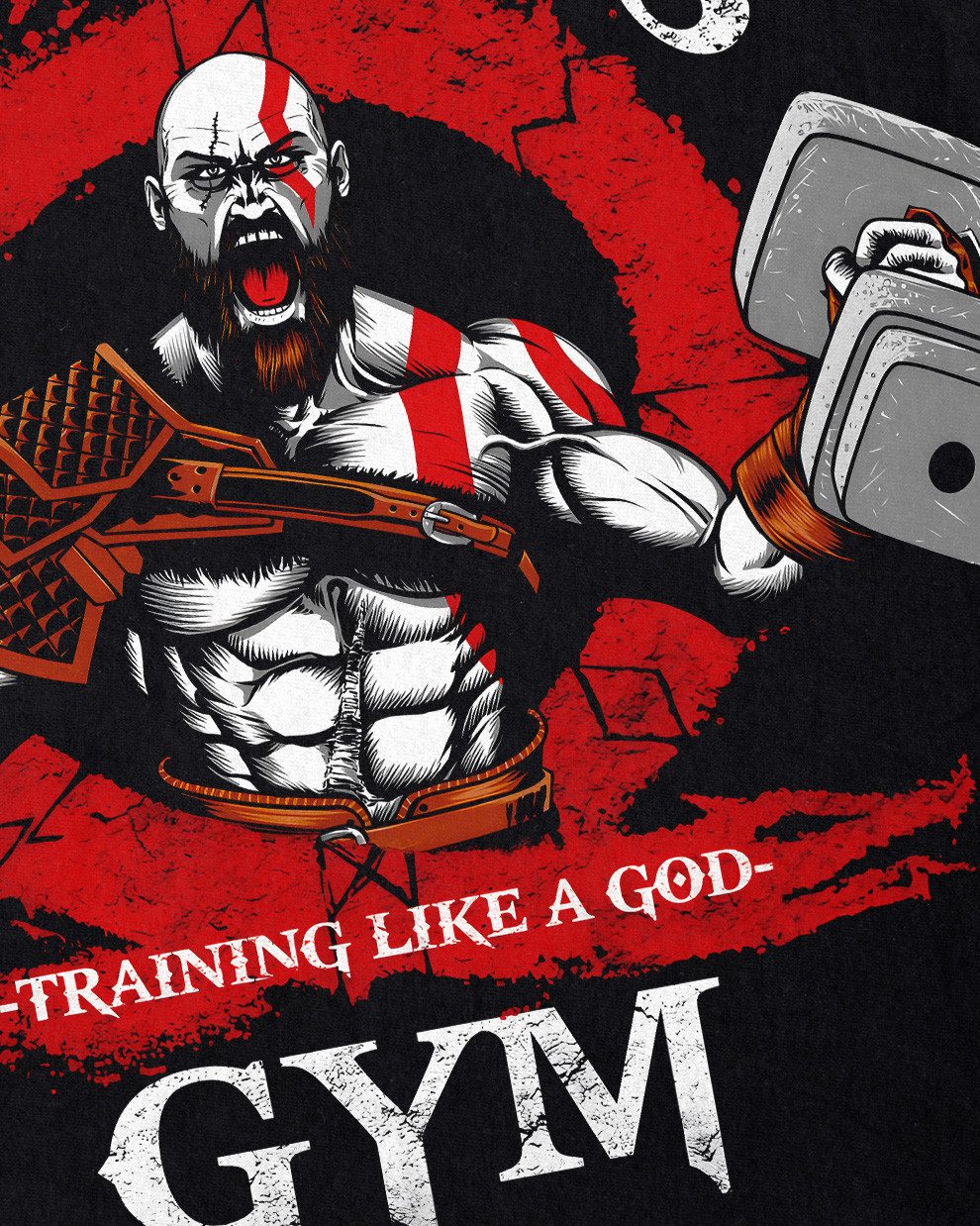 style3 T-Shirt style Train like God god action adventure kratos war gym günstig online kaufen