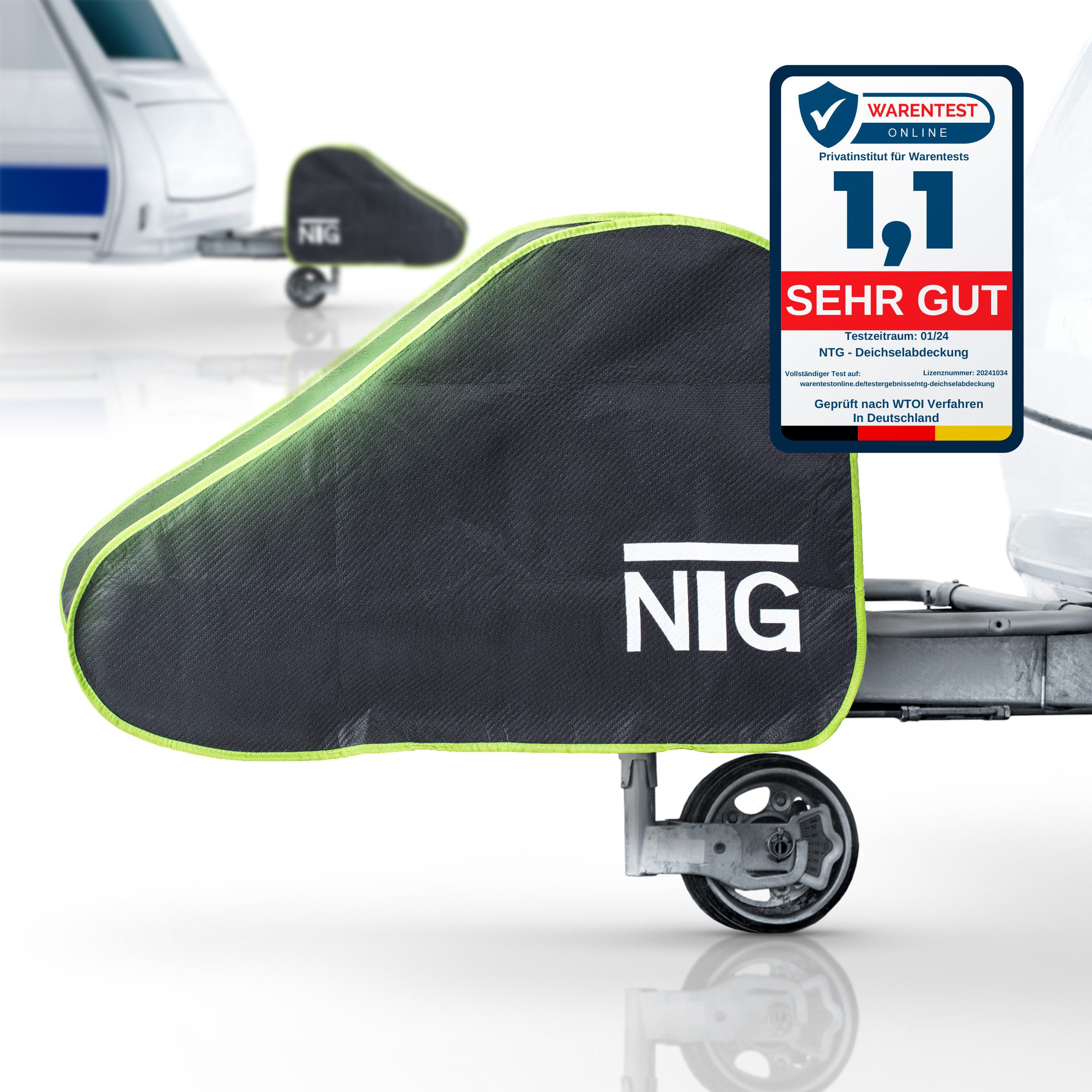 NTG Nutzfahrzeug Technik GmbH Transportbehälter Deichselabdeckung Wohnwagen & Anhänger, Abdeckung Anhängerkupplung, (1-St)