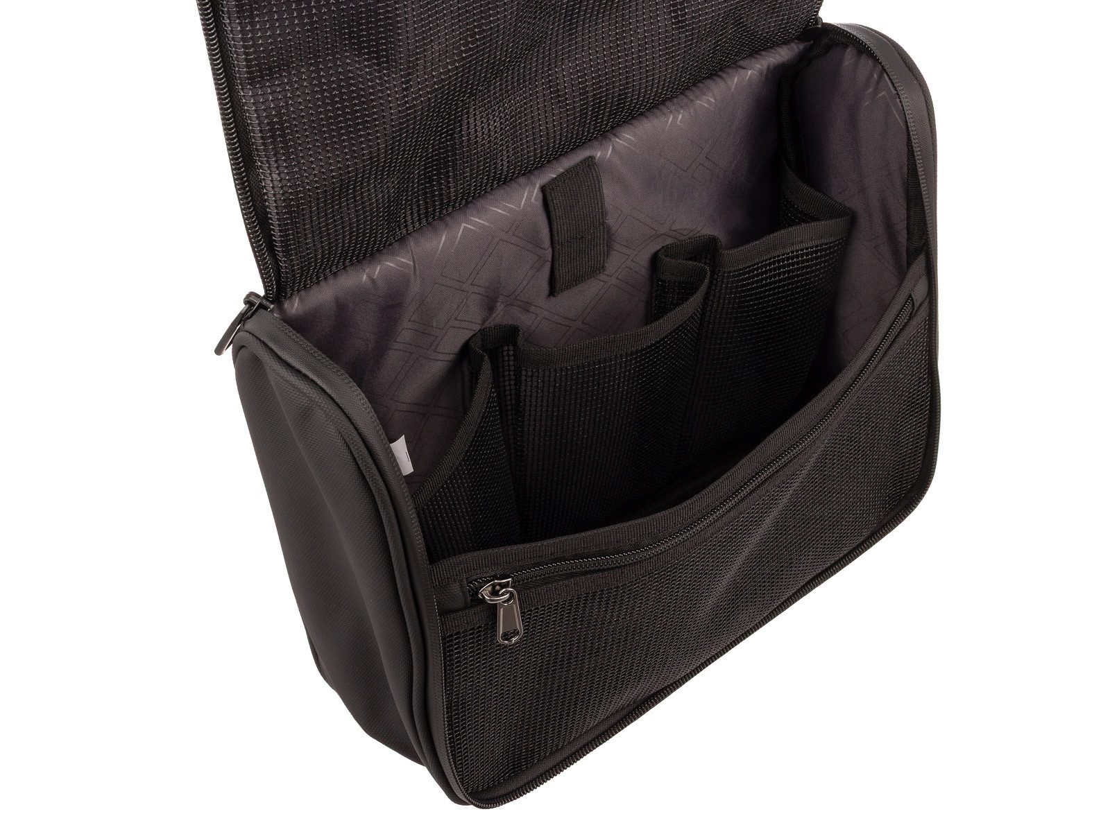 Franky Kulturbeutel Kulturbeutel Haken Washbag KB3 Beautycase (ein Stück, 1-tlg., ca. B/H/T 25,5x16x9 cm), Innenfächer