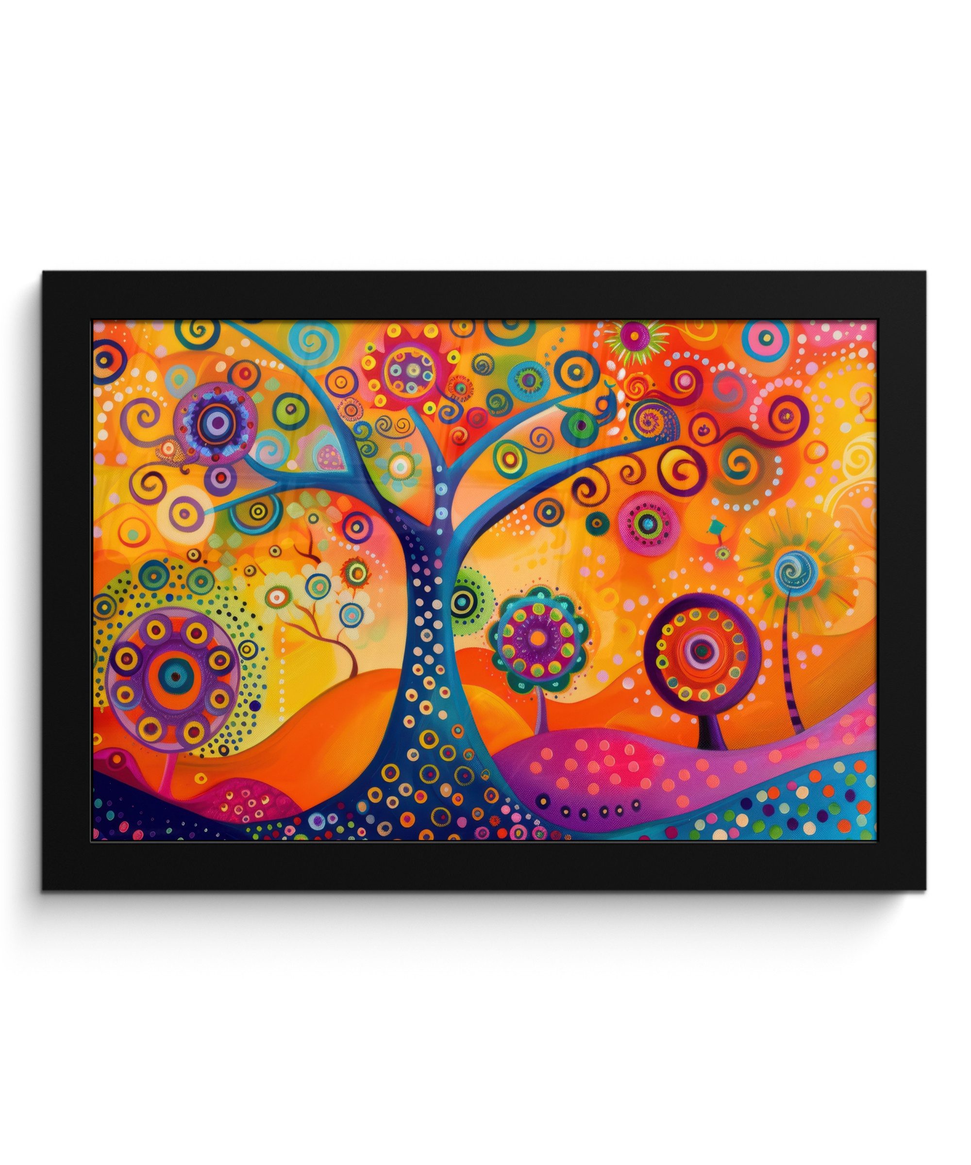 MuchoWow Poster Baum - Lebensbaum - Abstrakt - Farbenfroh, (1 St), Wandbilder, Deko Wohnzimmer Schlafzimmer, 30x20 cm