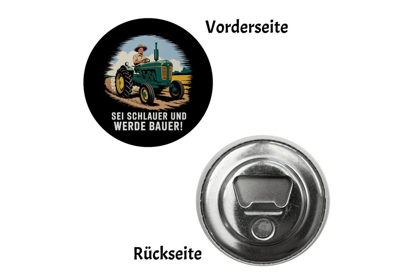 Thumbnail - speecheese Magnet Bauer auf Traktor Magnet mit Flaschenöffner - Sei schlauer werde Bauer