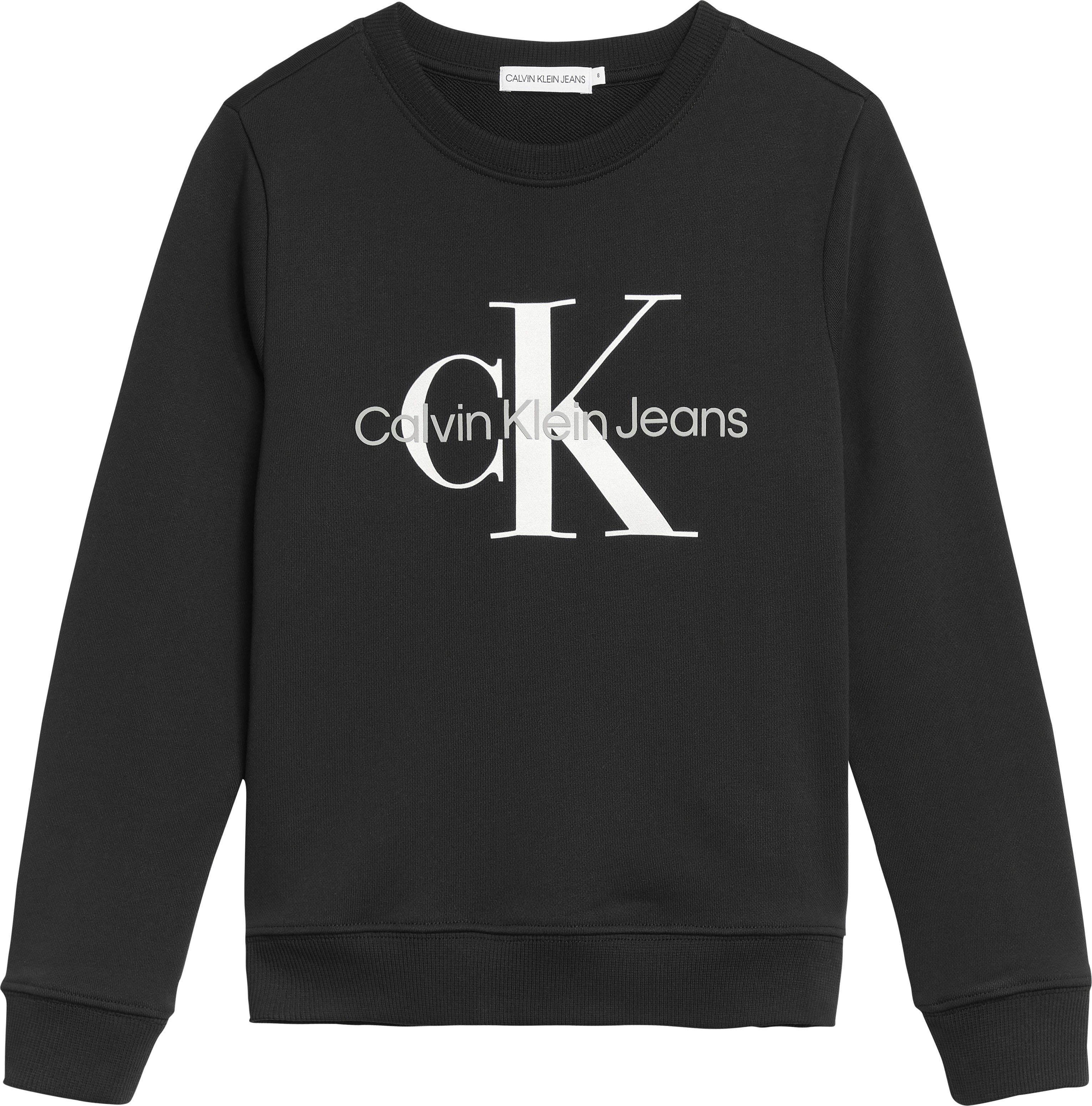 Calvin Klein Jeans Sweatshirt MONOGRAM SWEATSHIRT LOGO ck black