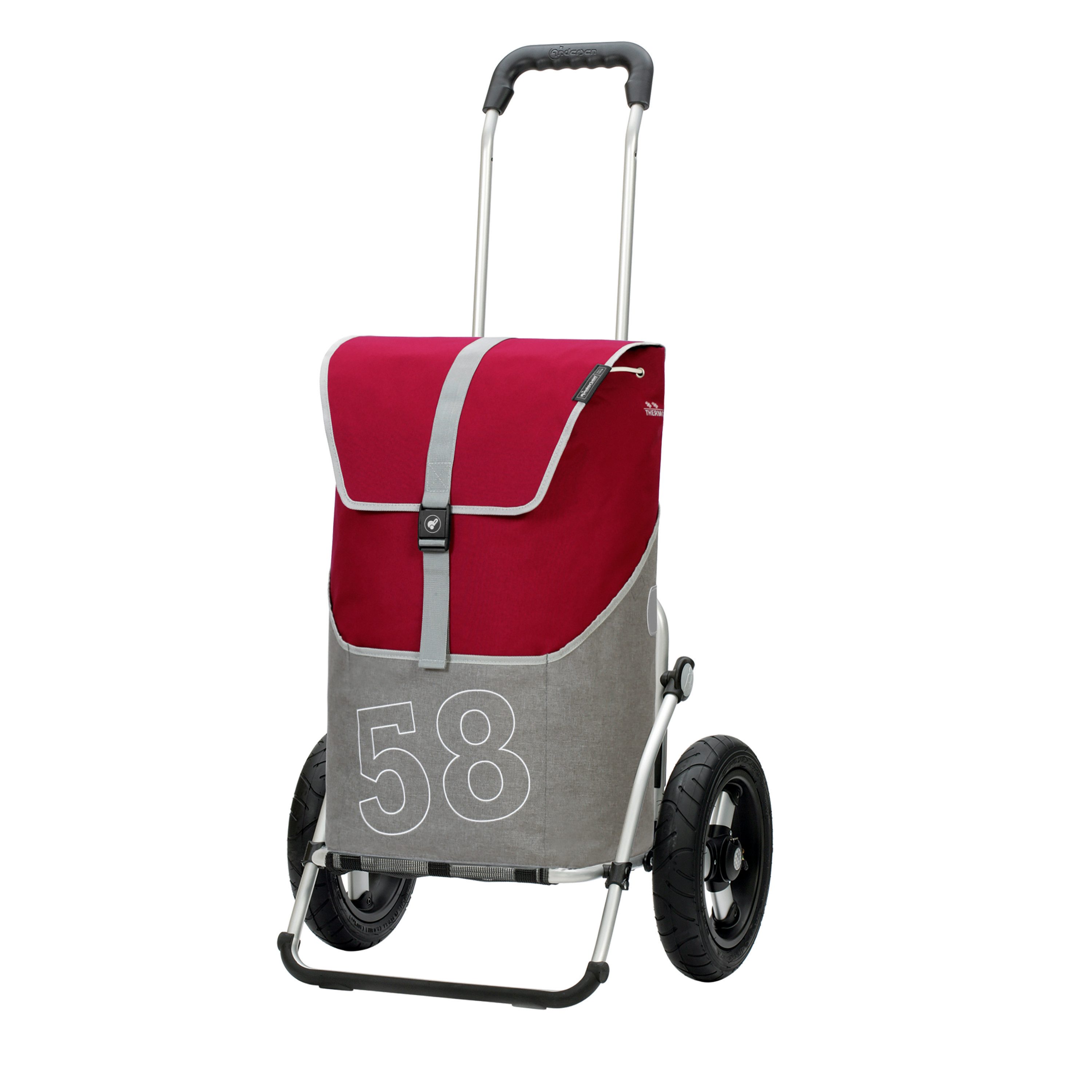 Andersen Einkaufstrolley Royal Shopper Filip rot, Thermofach 16 Liter, klappbar, belastbar bis 50kg, wasserabweisend