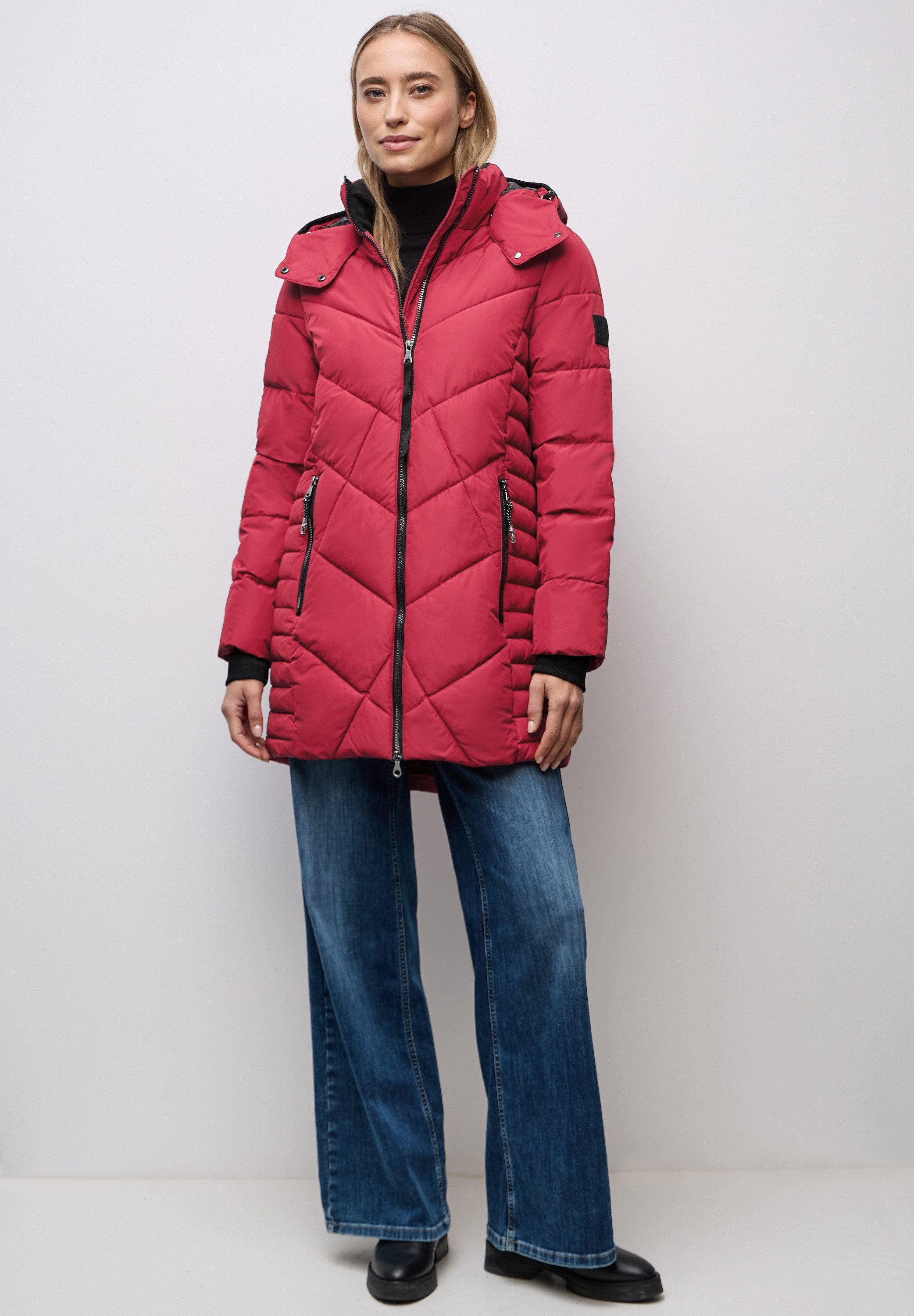 STREET ONE Steppmantel mit abnehmbarer Kapuze