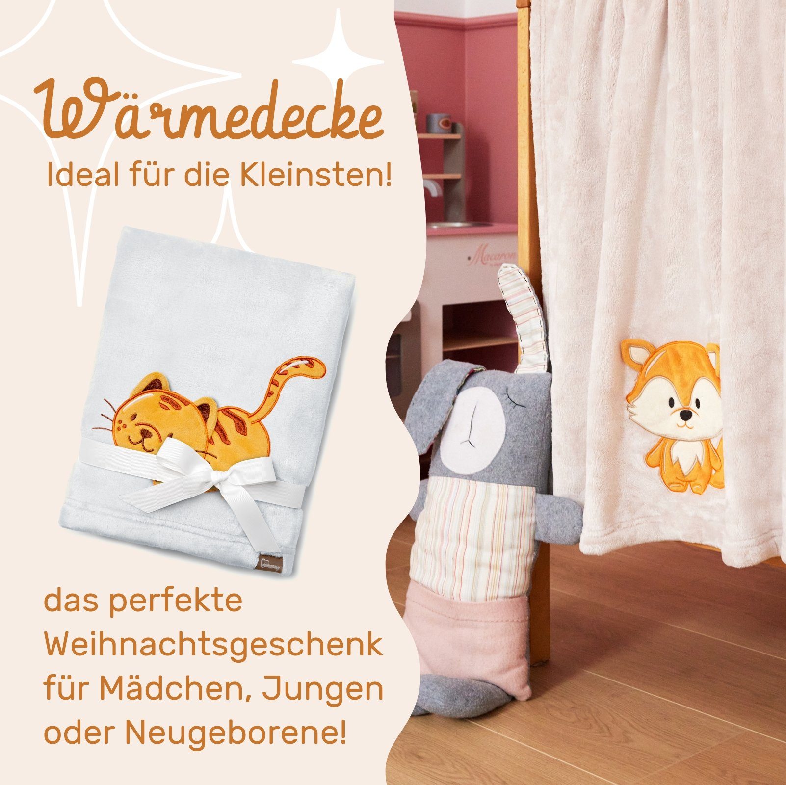 Wohndecke Warme Kuscheldecke Babydecke Blanket Baby Geschenk BE20-168, Be Mammy – Bild 3 von 5