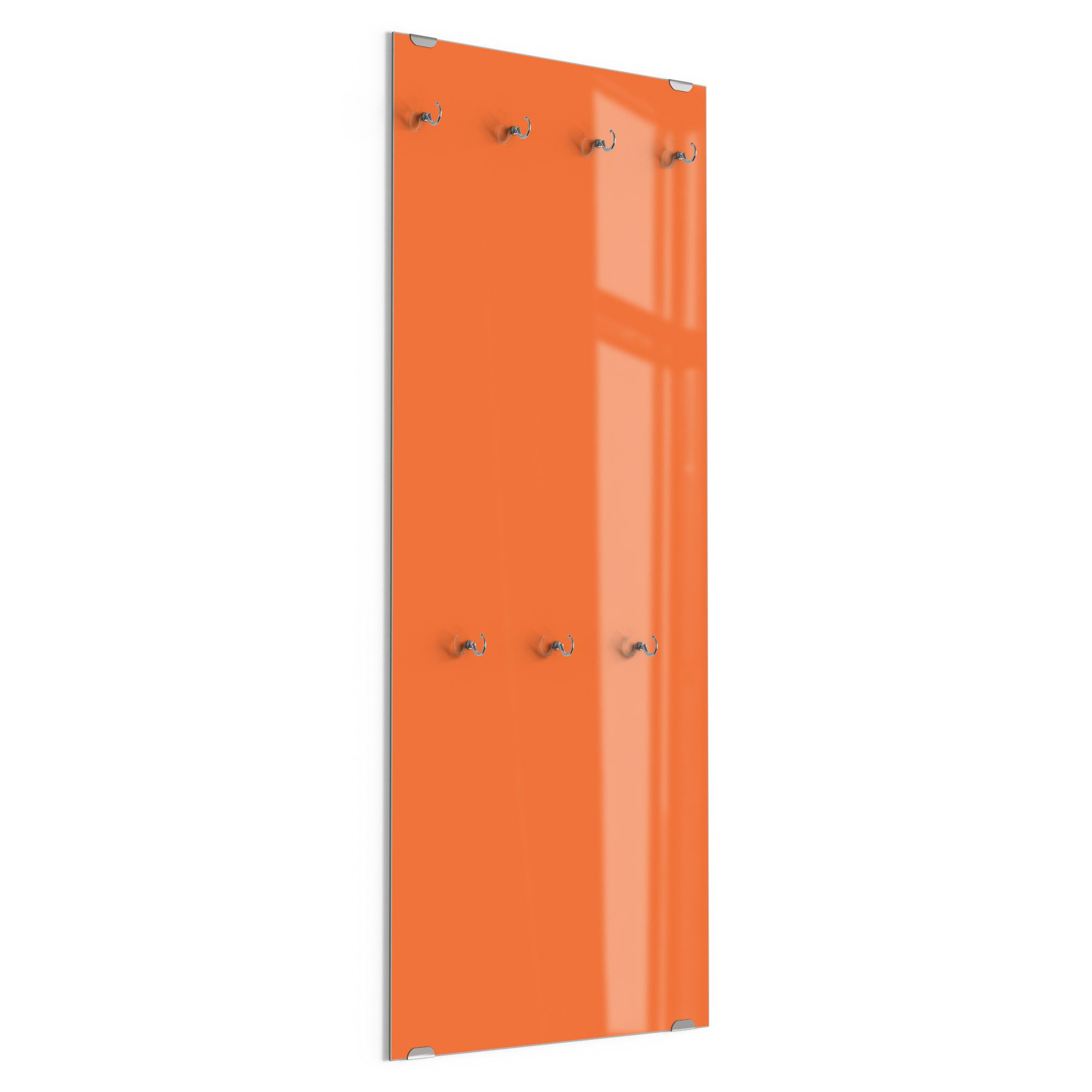 DEQORI Kleiderhaken 'Unifarben - Orange', Glas Garderobe hängend Flur Jackenhalter modern Wandgarderobe Haken
