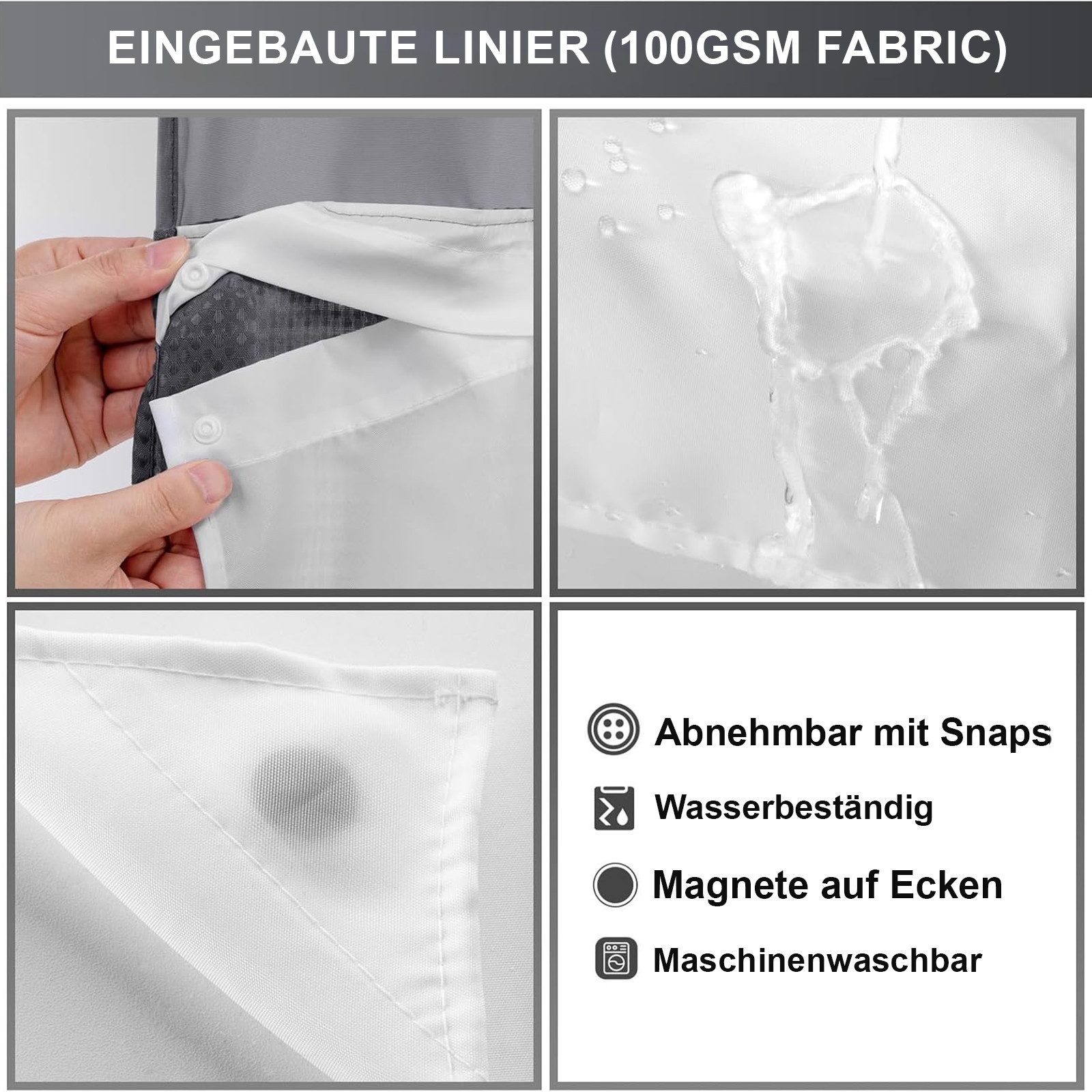 REDOM Duschvorhang Badevorhang Badezimmer Vorhang mit Waffelmuster doppella günstig online kaufen