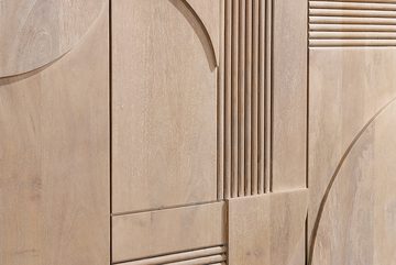 riess-ambiente Sideboard ART DECO 170cm weiß gekälkt (Einzelartikel, 1 St), Massivholz · Kommode · 6 Fächer · 3D-Front · Wohnzimmer · Design