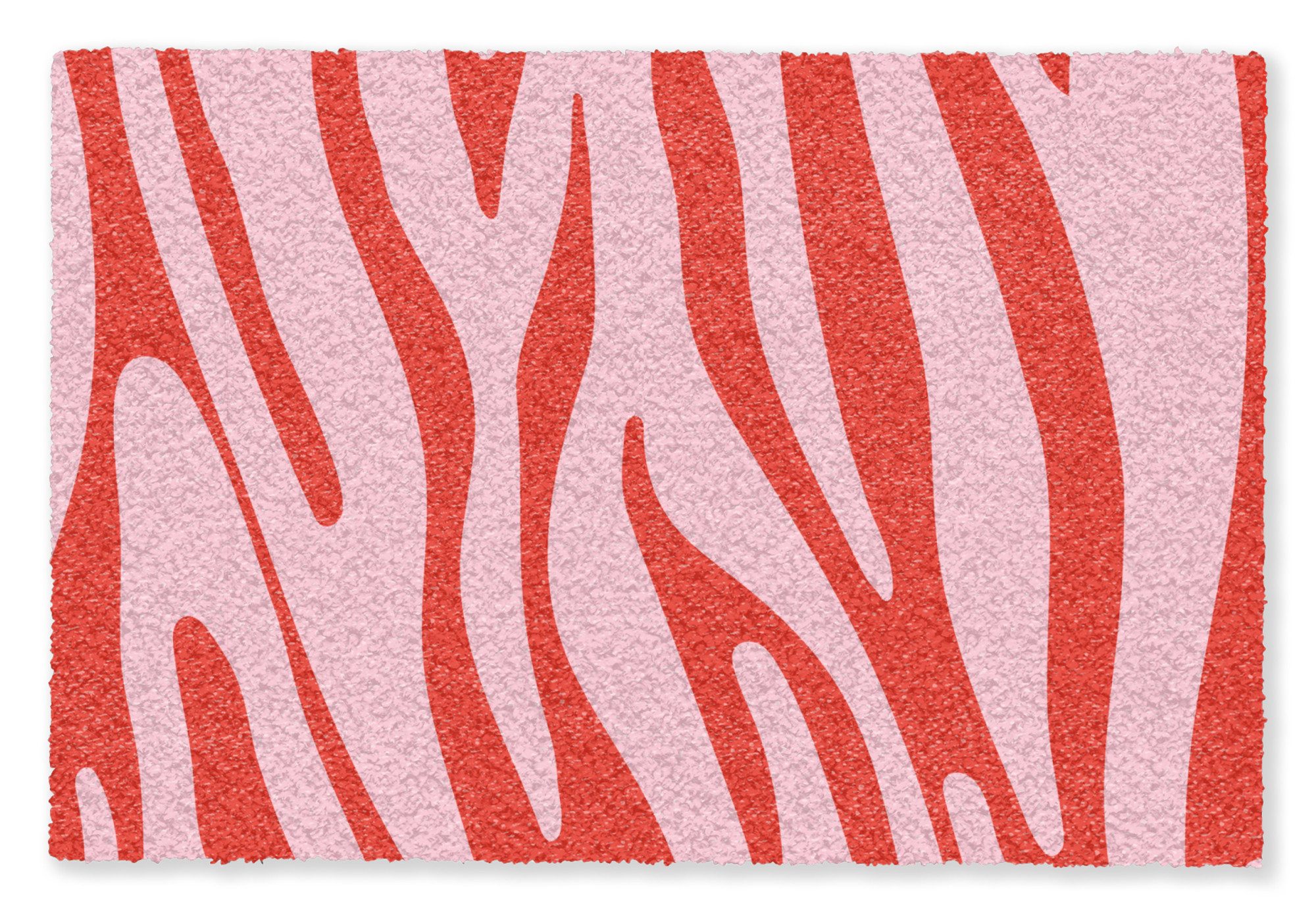 MuchoWow Fußmatte Zebramuster - Rosa - Rot - Tiermuster, Rechteckig, innen günstig online kaufen