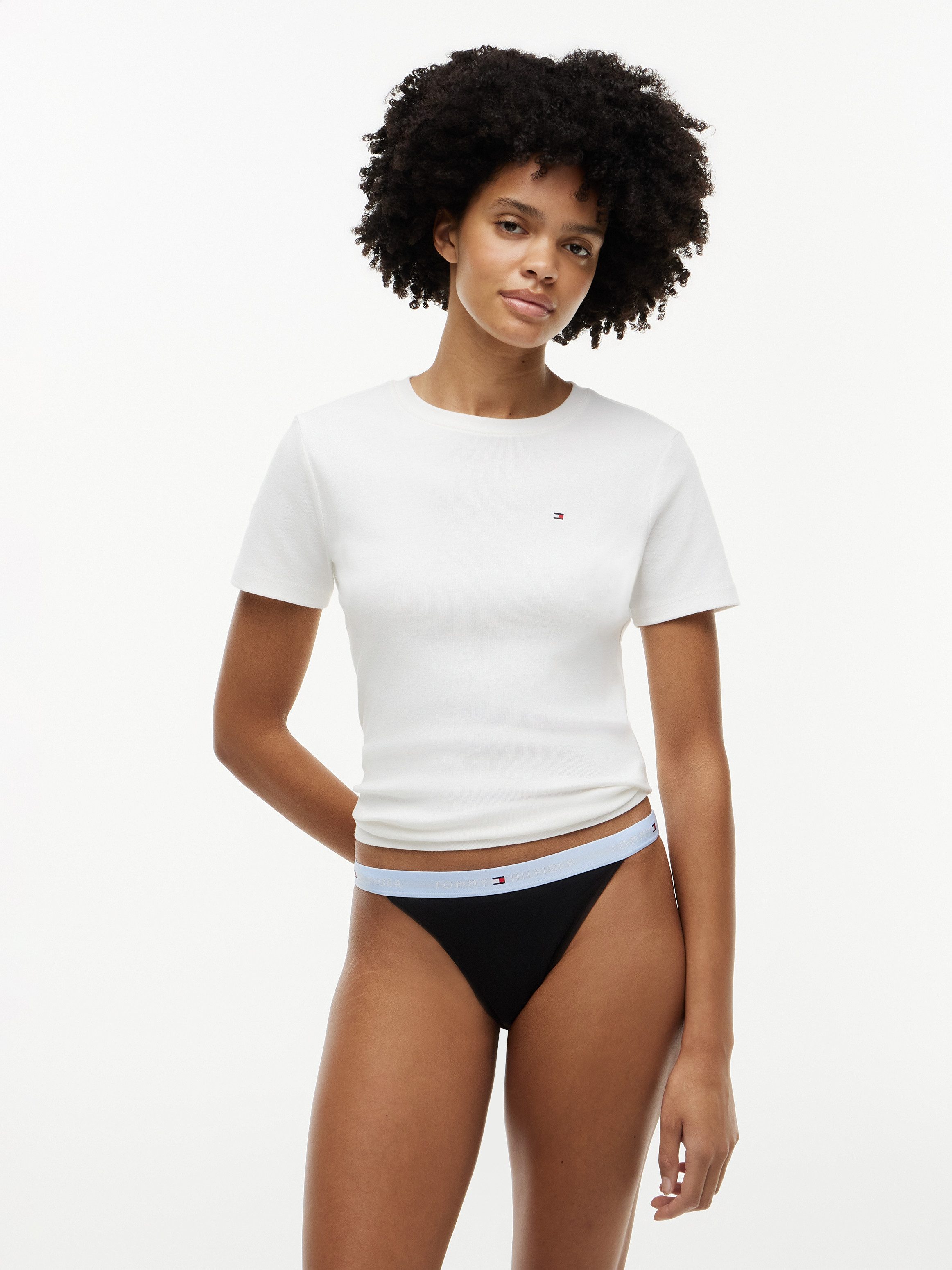 Tommy Hilfiger Underwear Tanga (3-St) Körpernahe Passform mit elastischem Bund