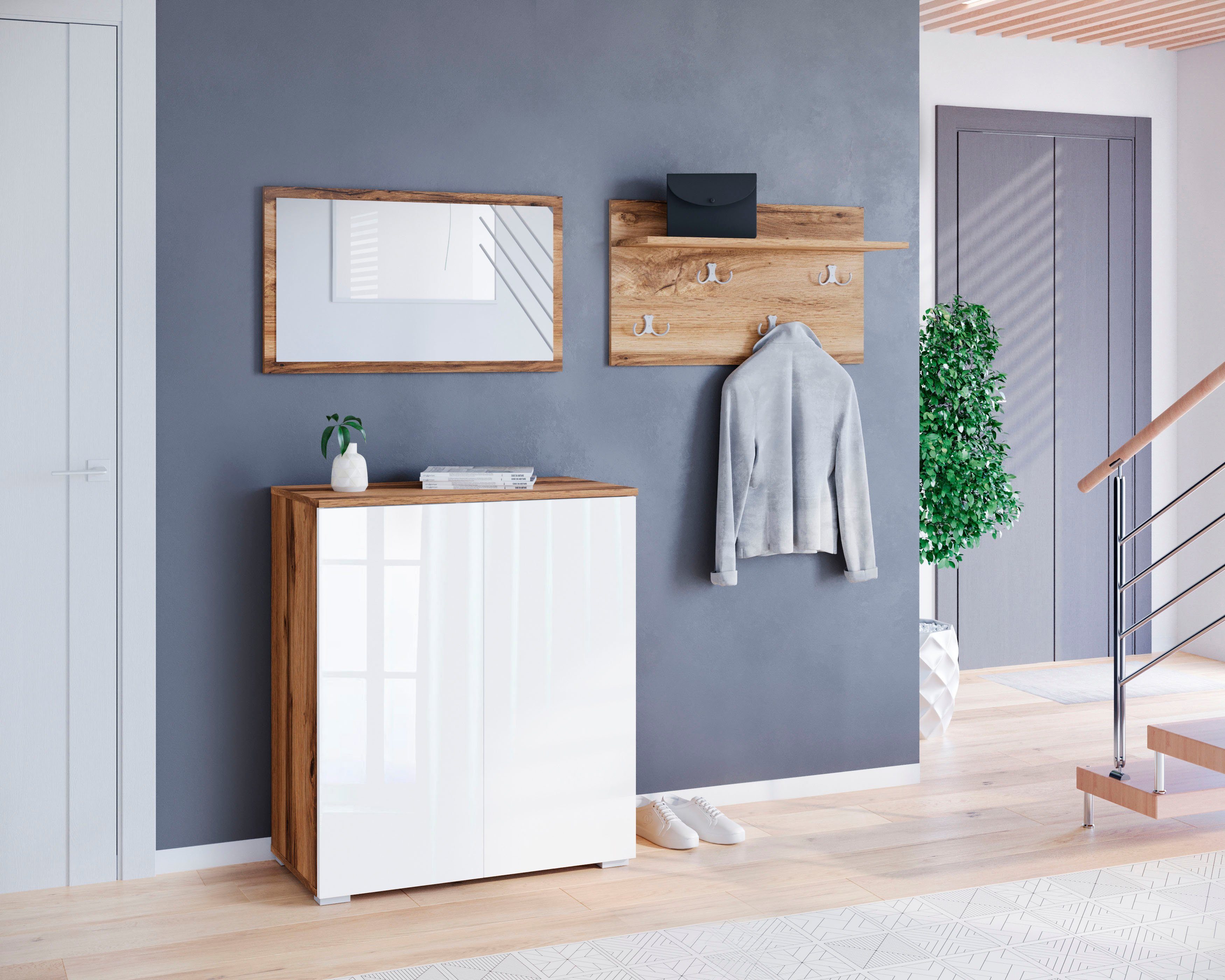 INOSIGN Garderoben-Set PARIS/ TOKYO, (Komplett-Set, 3-St), Kompaktgarderobe günstig online kaufen