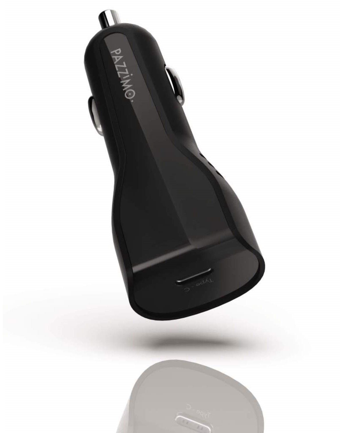 Pazzimo Kfz-Ladegerät USB-C Power Delivery 3A Schwarz Smartphone-Ladegerät (Schnellladung)