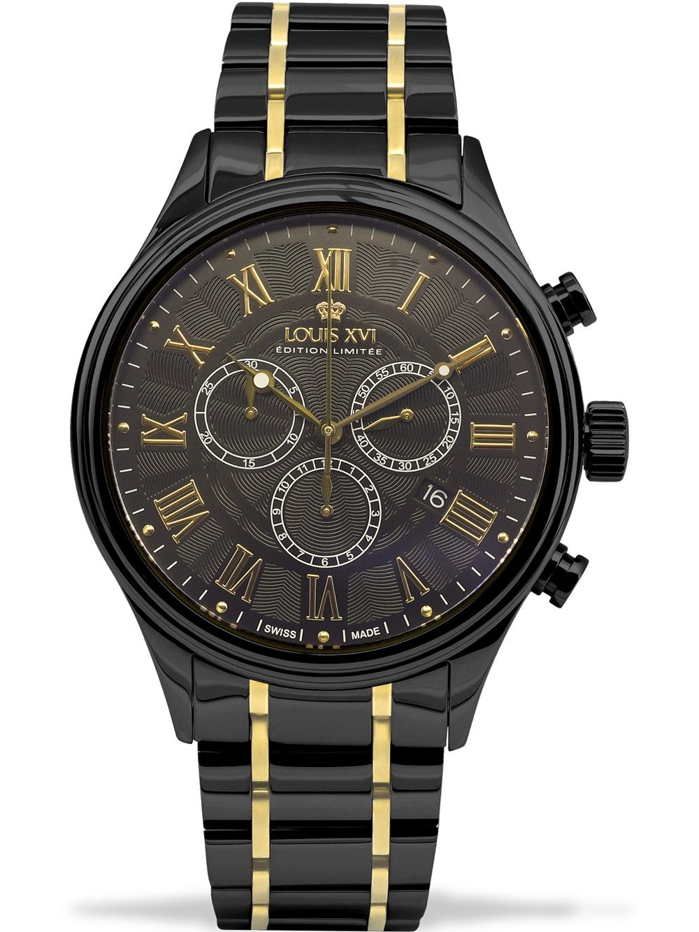 Quarzuhr Louis XVI LXVI980 Danton Chronograph Herrenuhr 44mm 10ATM Louis XVI LXVI980 Danton Chronograph Herrenuhr 44mm 10ATM