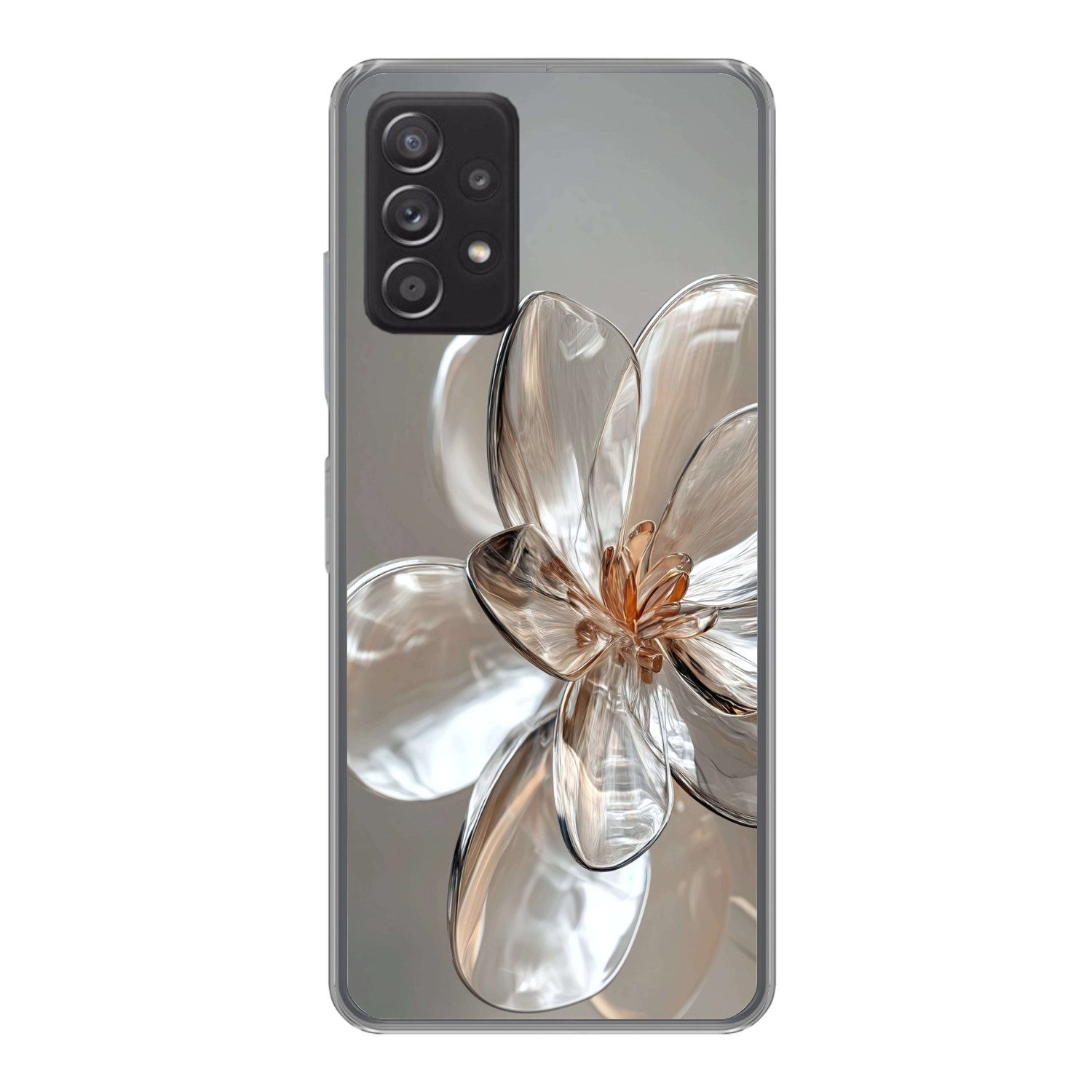 MuchoWow Handyhülle für Samsung Galaxy A53 5G Blume - Gläser - Transluzent, Phone Case, Silikon, Schutzhülle Dünn