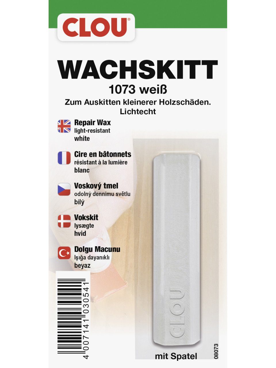 Holzlack Clou Wachskitt weiß
