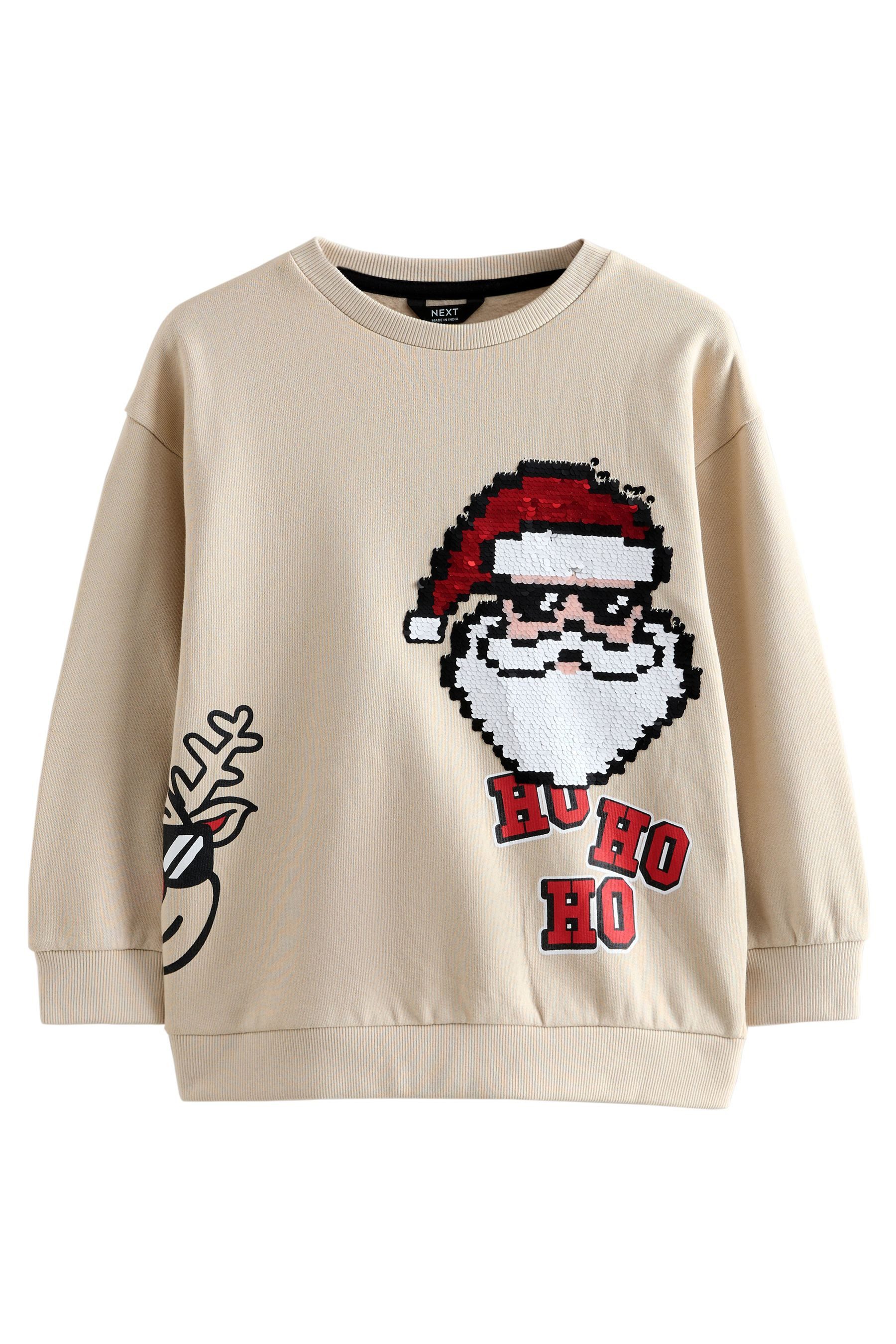 Next Sweater Sweatshirt mit weihnachtlichem Motiv (1-tlg)