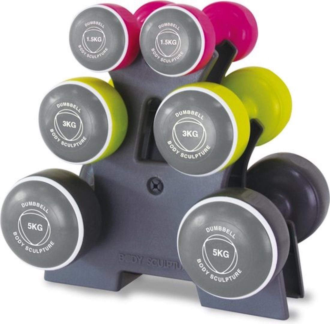 Body Sculpture Dumbbell Hantel für Krafttraining Dumbbell Set 6 Stück 2x 1,5kg - 3kg - 5kg