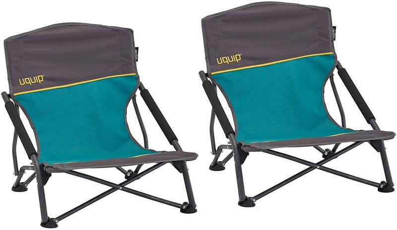 UQUIP Campingstuhl »2er Set Strandstuhl Sandy - Bequemer Klappstuhl, bis 120 kg«, 2er Set, tiefe Sitzfläche für maximalen Komfort, breite Standfüße gegen Einsinken