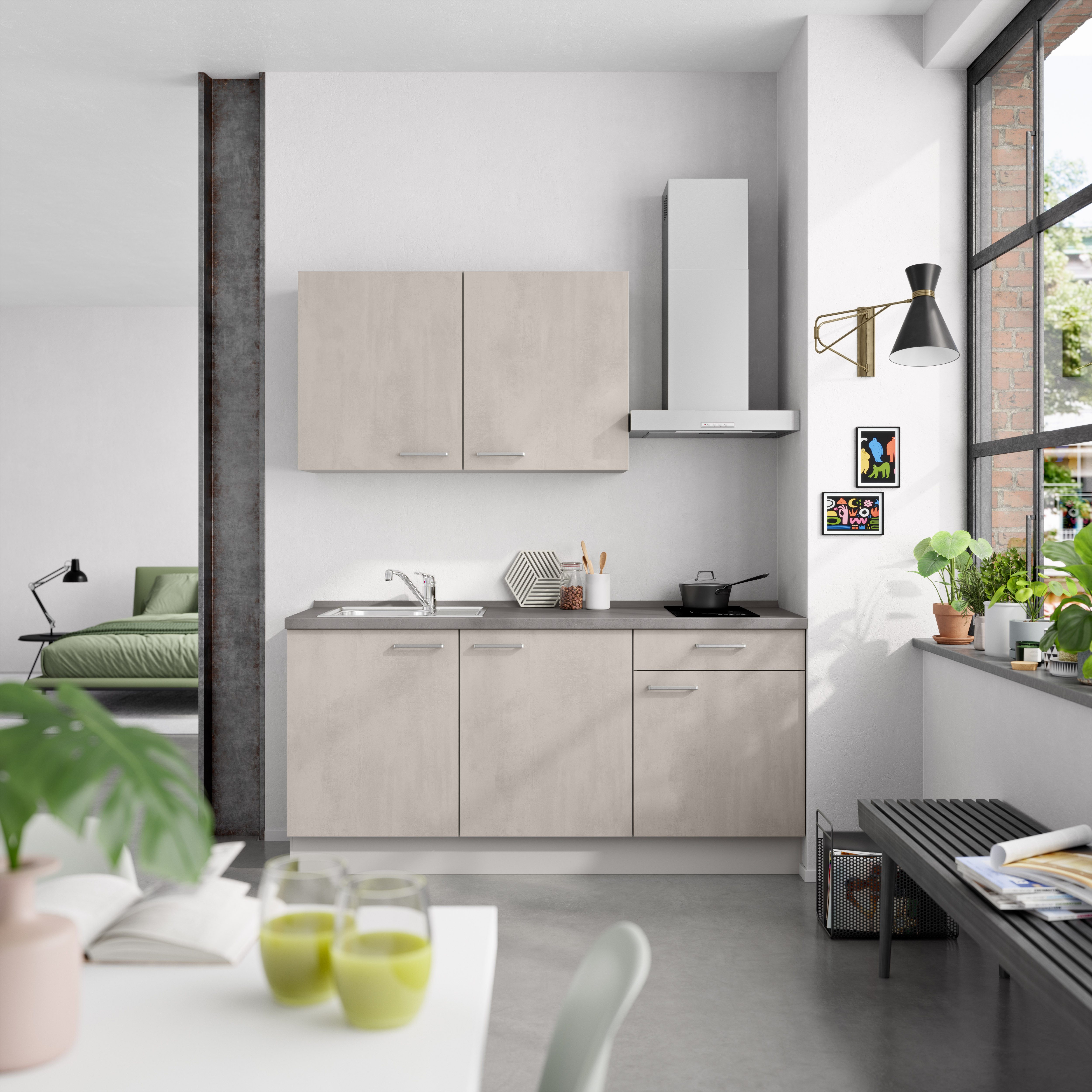 nobilia® Küchenzeile "Riva I", NEU: individuell anpassbar mit gratis Profi-Beratung, vormontiert, Breite 180 cm, Ausrichtung wählbar, wahlw. mit E-Geräten