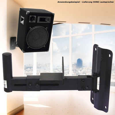 Omnitronic Lautsprecher (Stabile Wand Halterung für alle Boxen mit Einbauflansch Schwarz)
