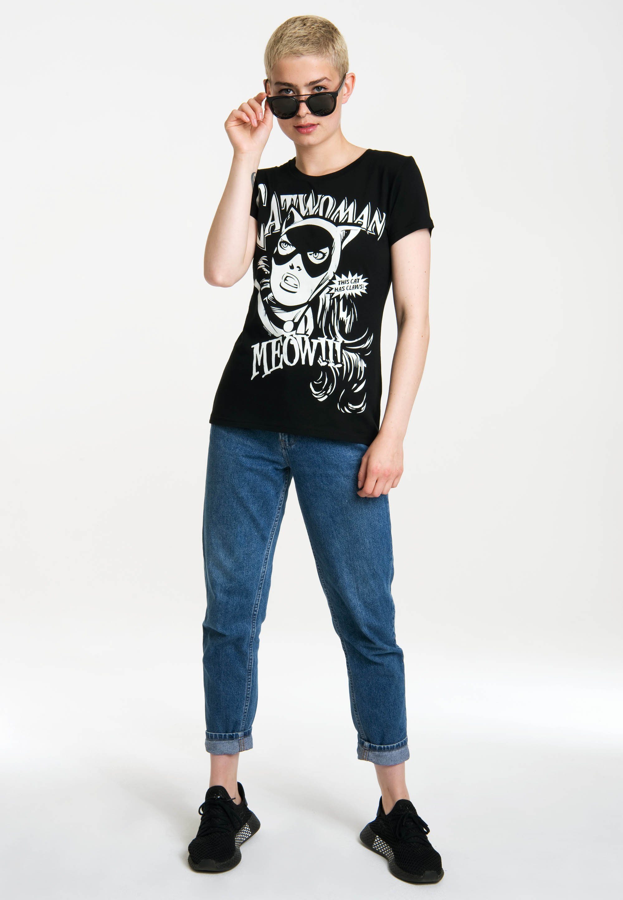 LOGOSHIRT T-Shirt Catwoman mit auffälligem Aufdruck