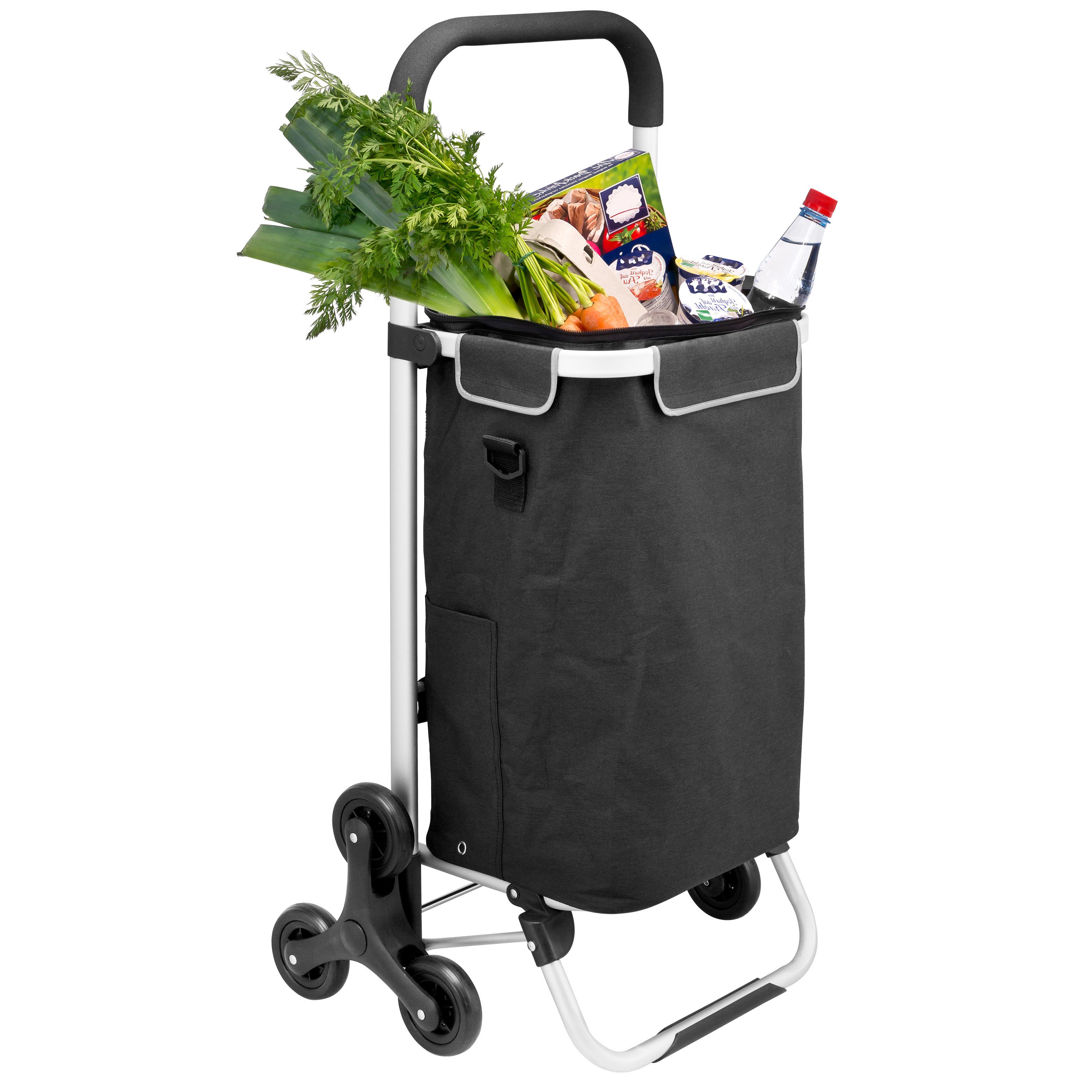 Einkaufstrolley Einkaufstrolley DREBBER - 45 L Kapazität, schwarz