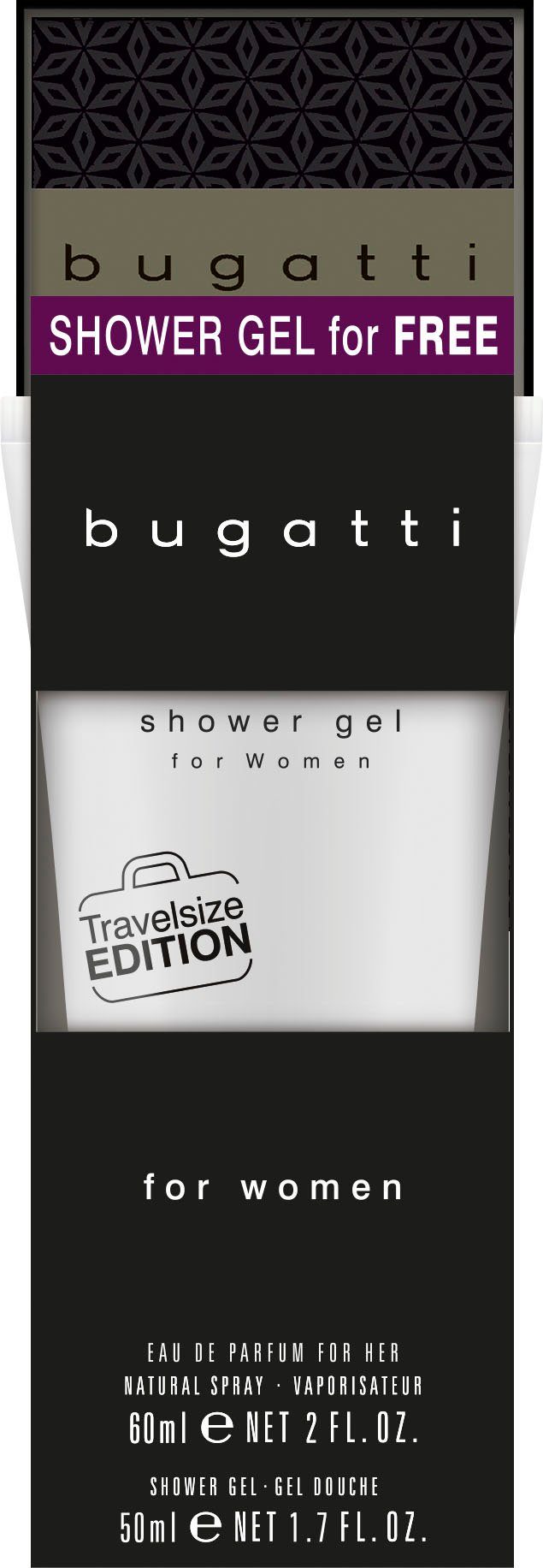 Duschgel + bugatti Bundle, de Eleganza Bugatti (gratis) EdP 50 Intensa Eau ml Parfum ml 60