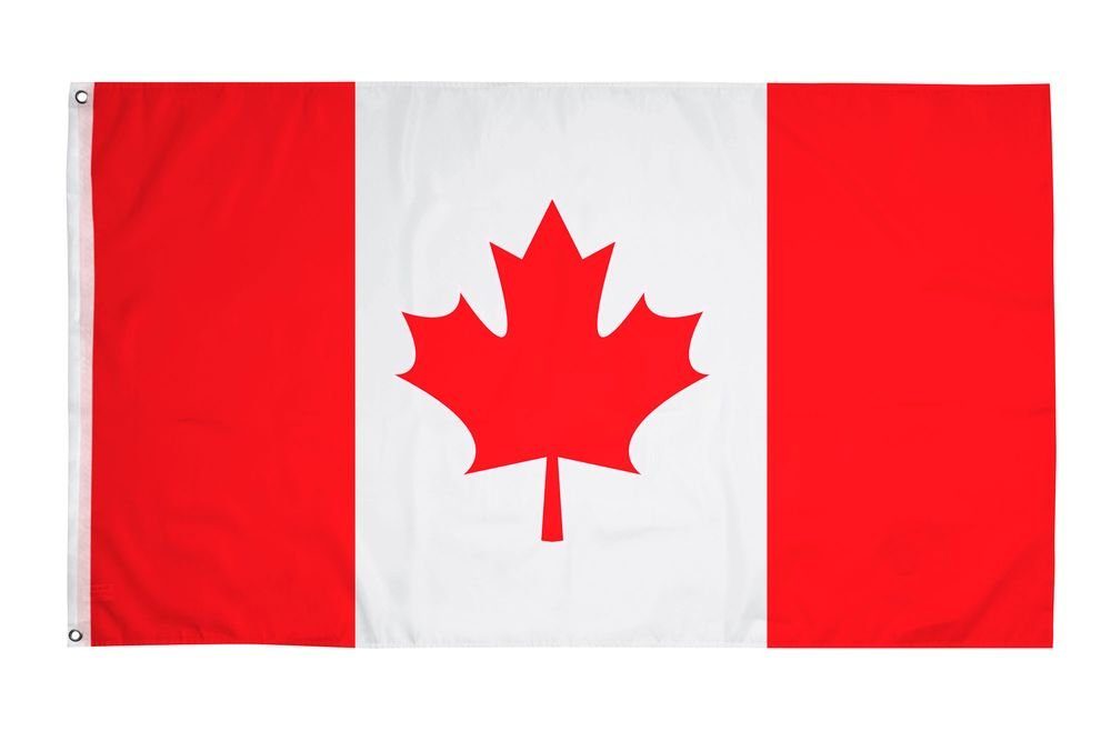 PHENO FLAGS Flagge Kanada Flagge 90 x 150 cm Kanadische Fahne Nationalflagge (Hissflagge für Fahnenmast), Inkl. 2 Messing Ösen