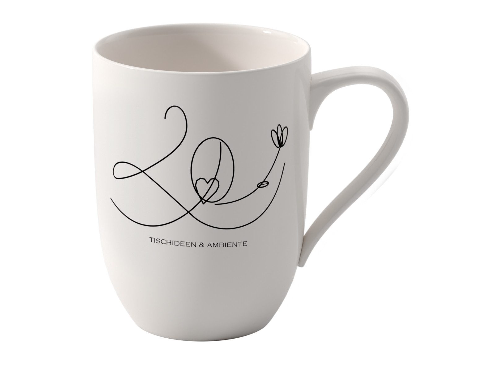 Villeroy & Boch Tasse Statement Becher mit Henkel Tischideen & Ambiente 0,35l, Premium Porcelain