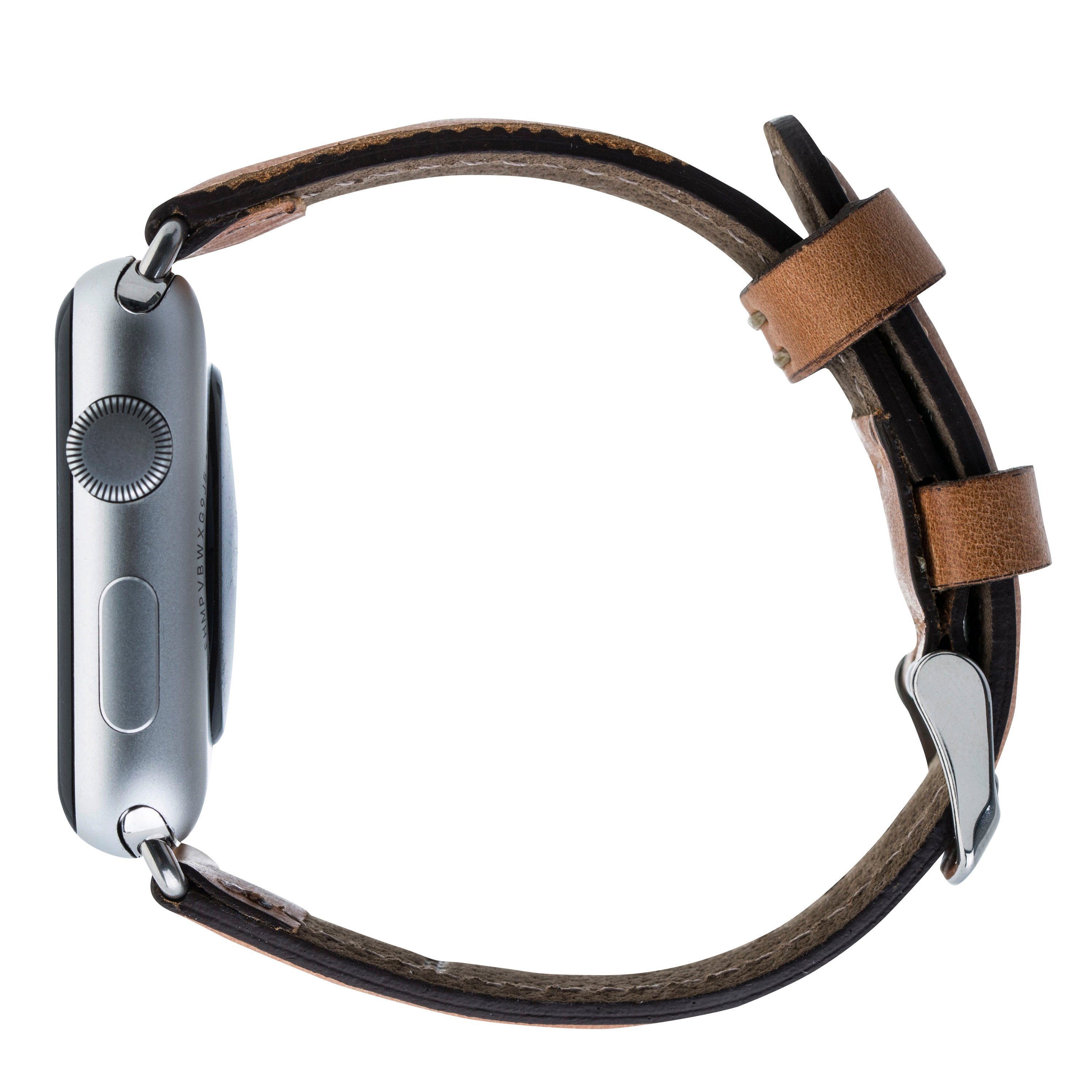 für Series Renna Echtleder Ultra/9/8/7SE/6-1 Hellbraun Band Ersatzarmband Watch Leather Uhrenarmband Apple