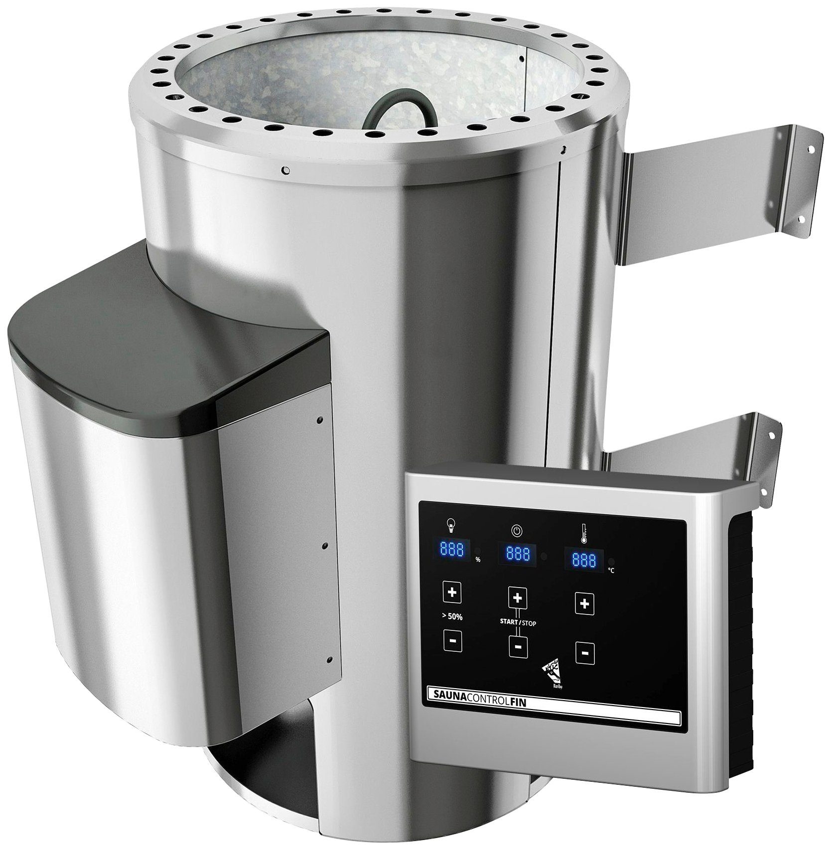 welltime Plug & Play Saunaofen, 3,6 kW, externe Steuerung, (1-St), mit Steinen